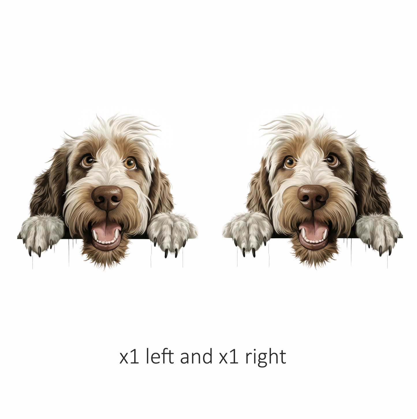 Brown Dog Cartoon Illustration Sticker Vinyl Sticker Decal