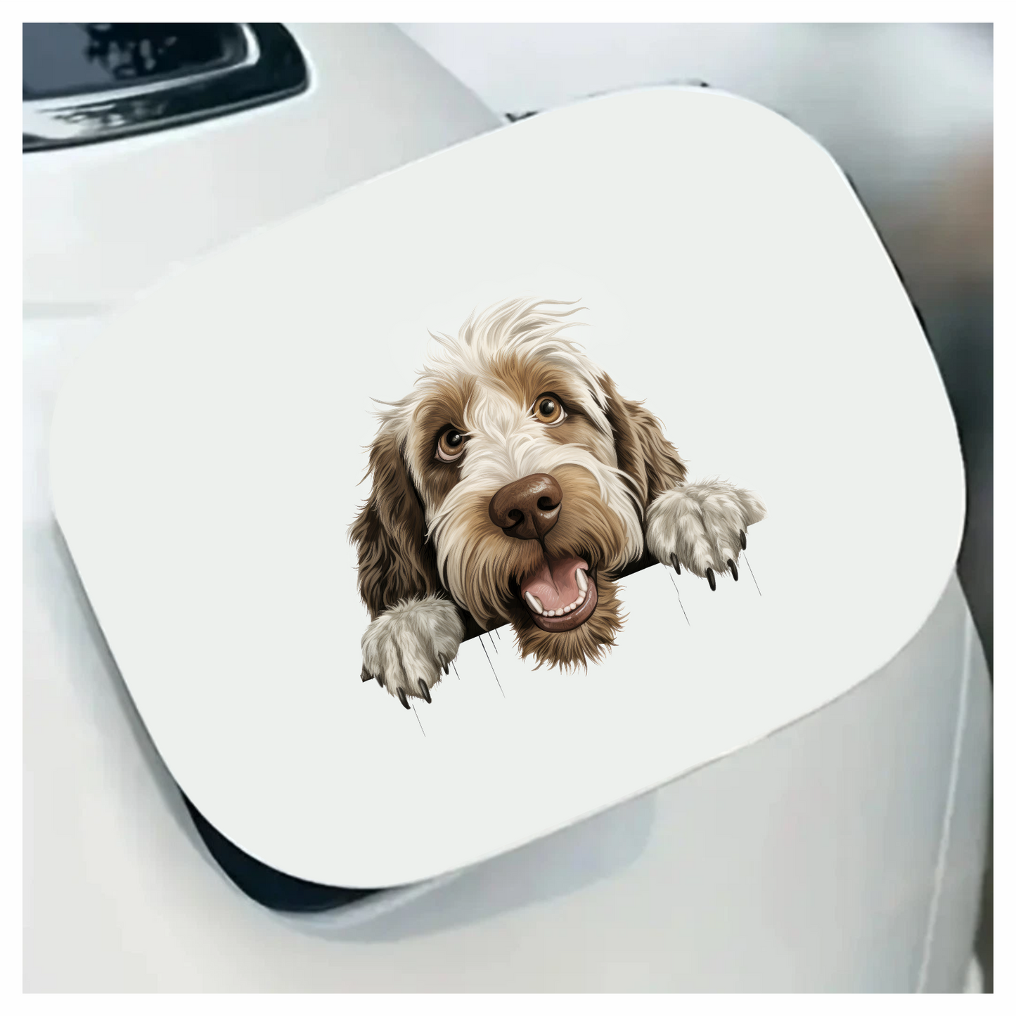 Brown Dog Cartoon Illustration Sticker Vinyl Sticker Decal