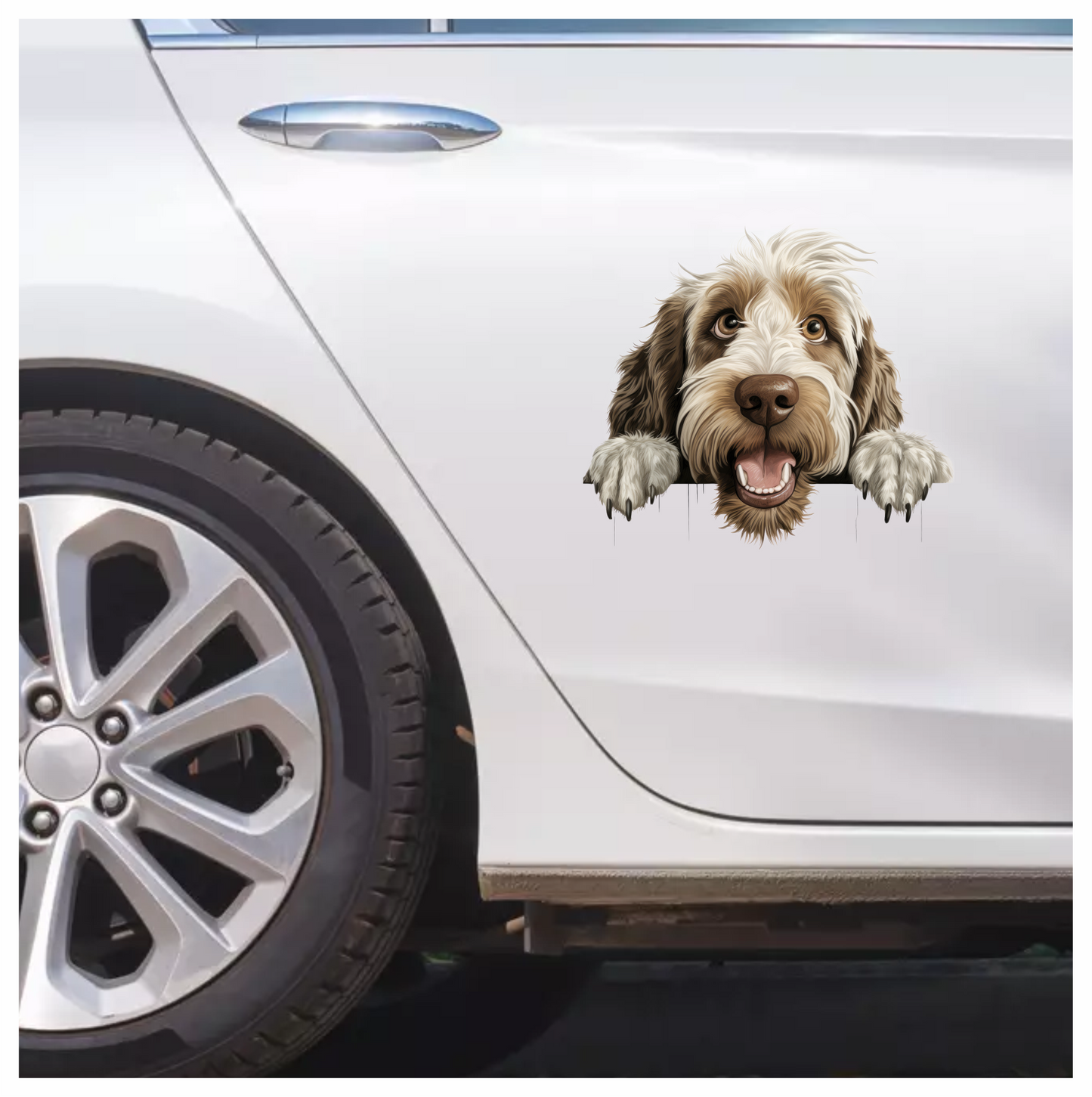 Brown Dog Cartoon Illustration Sticker Vinyl Sticker Decal