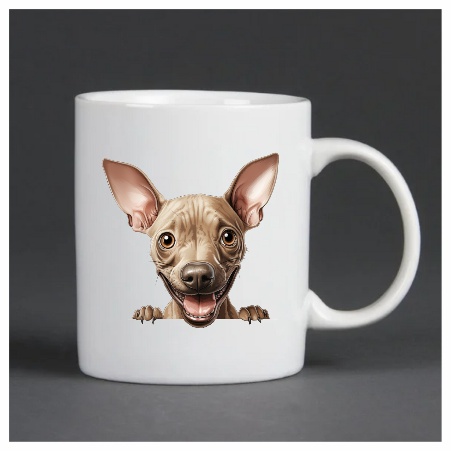 Brown Cartoon Chihuahua Dog Happy Vinyl Sticker Decal