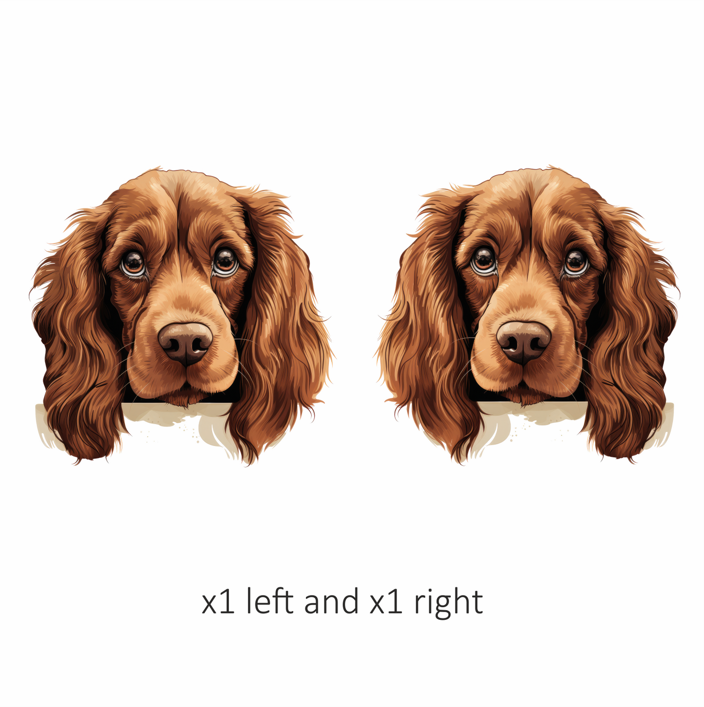 Brown Dog Cocker Spaniel Face Vinyl Sticker Decal