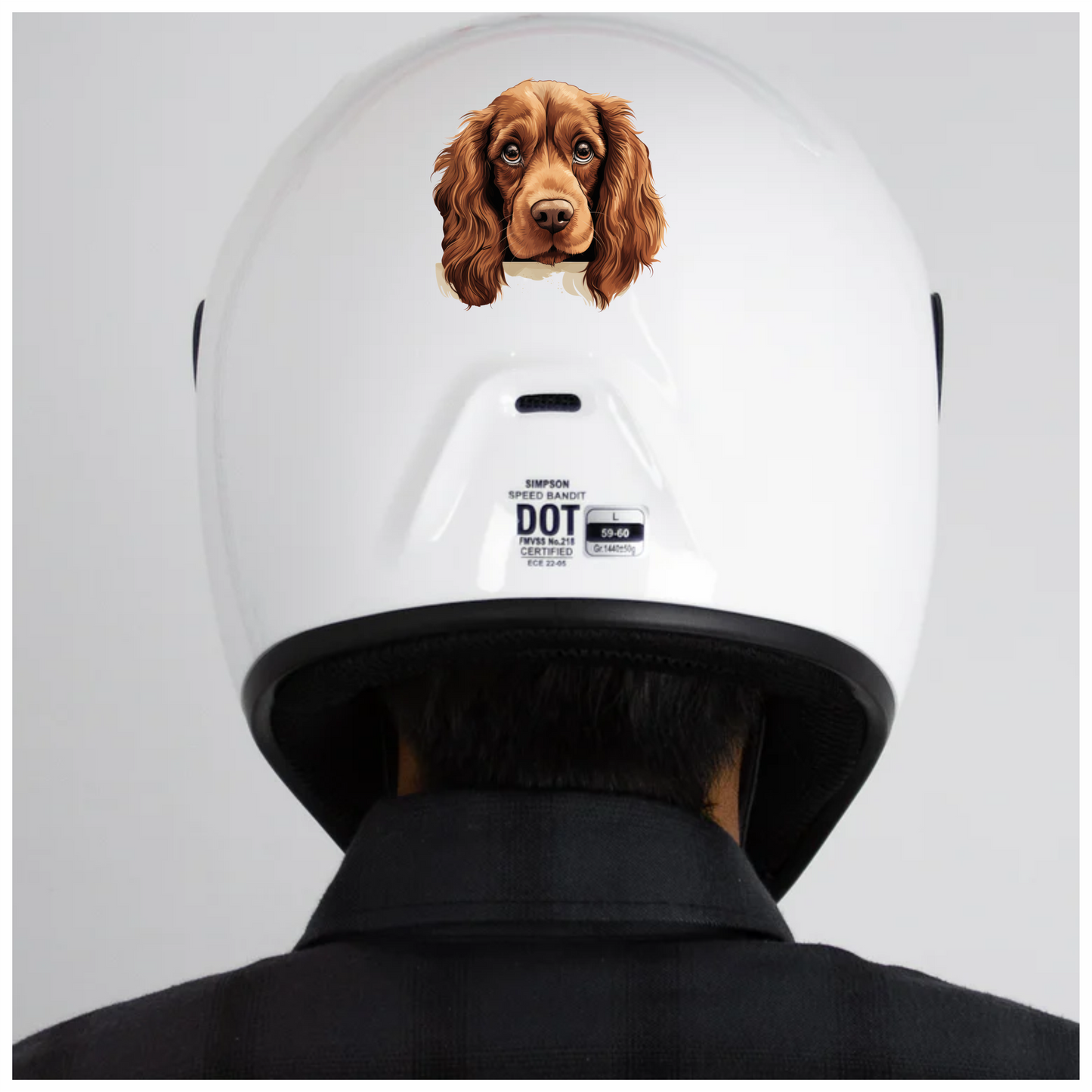 Brown Dog Cocker Spaniel Face Vinyl Sticker Decal