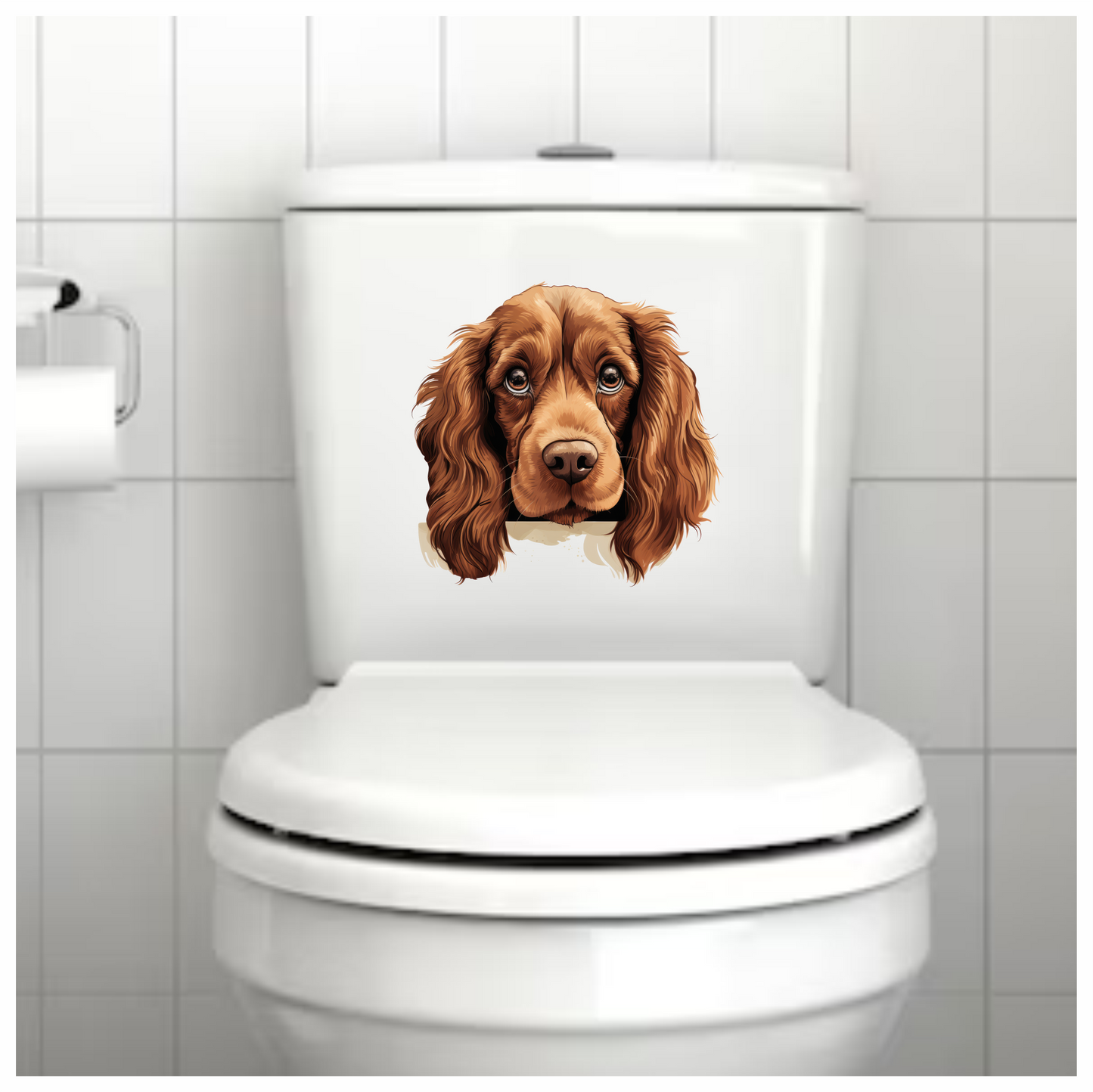 Brown Dog Cocker Spaniel Face Vinyl Sticker Decal