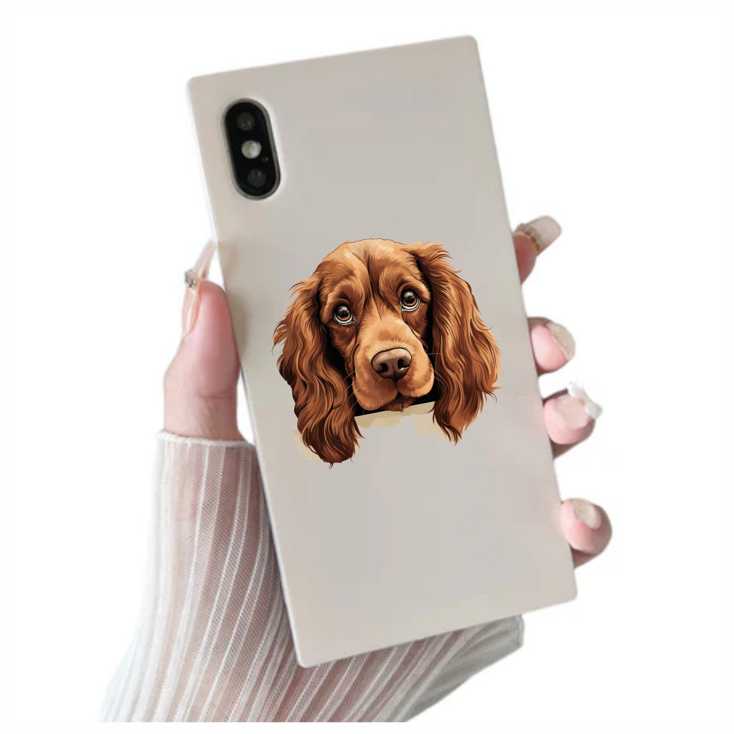 Brown Dog Cocker Spaniel Face Vinyl Sticker Decal