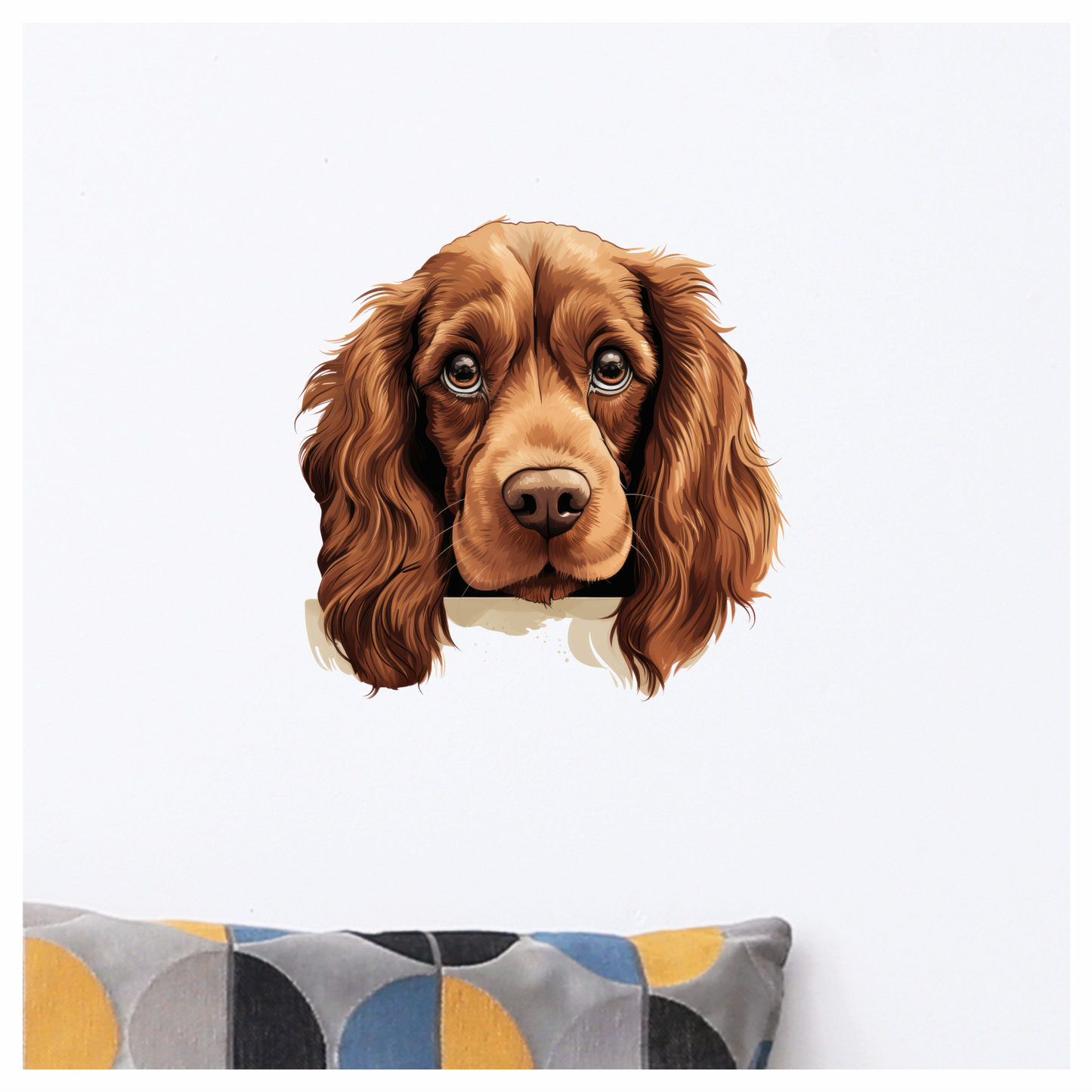 Brown Dog Cocker Spaniel Face Vinyl Sticker Decal