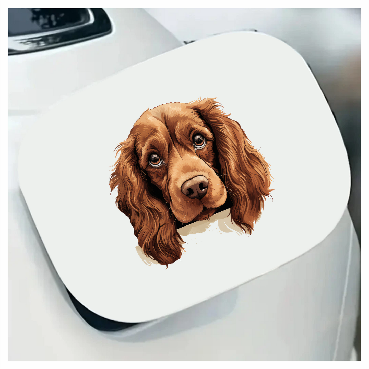 Brown Dog Cocker Spaniel Face Vinyl Sticker Decal