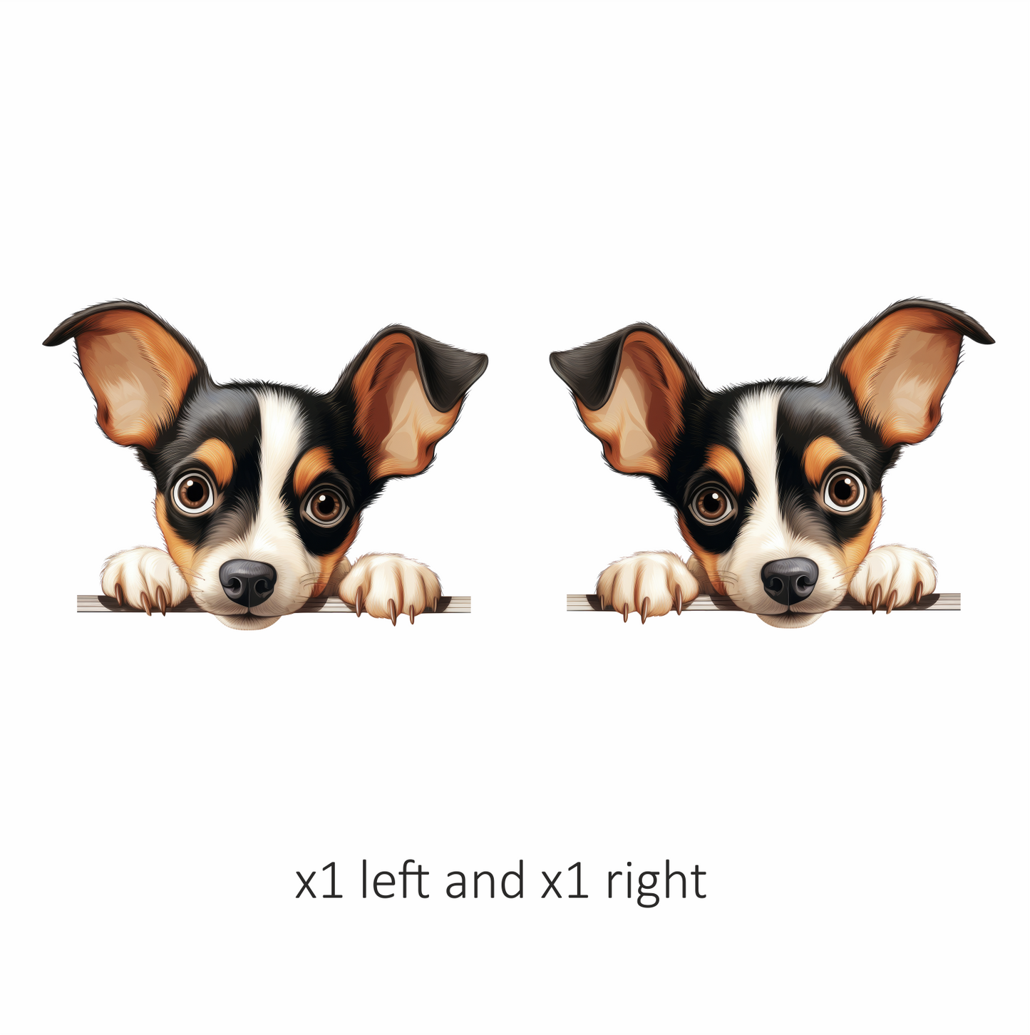 Black White Dog Terrier Cute Vinyl Sticker Decal