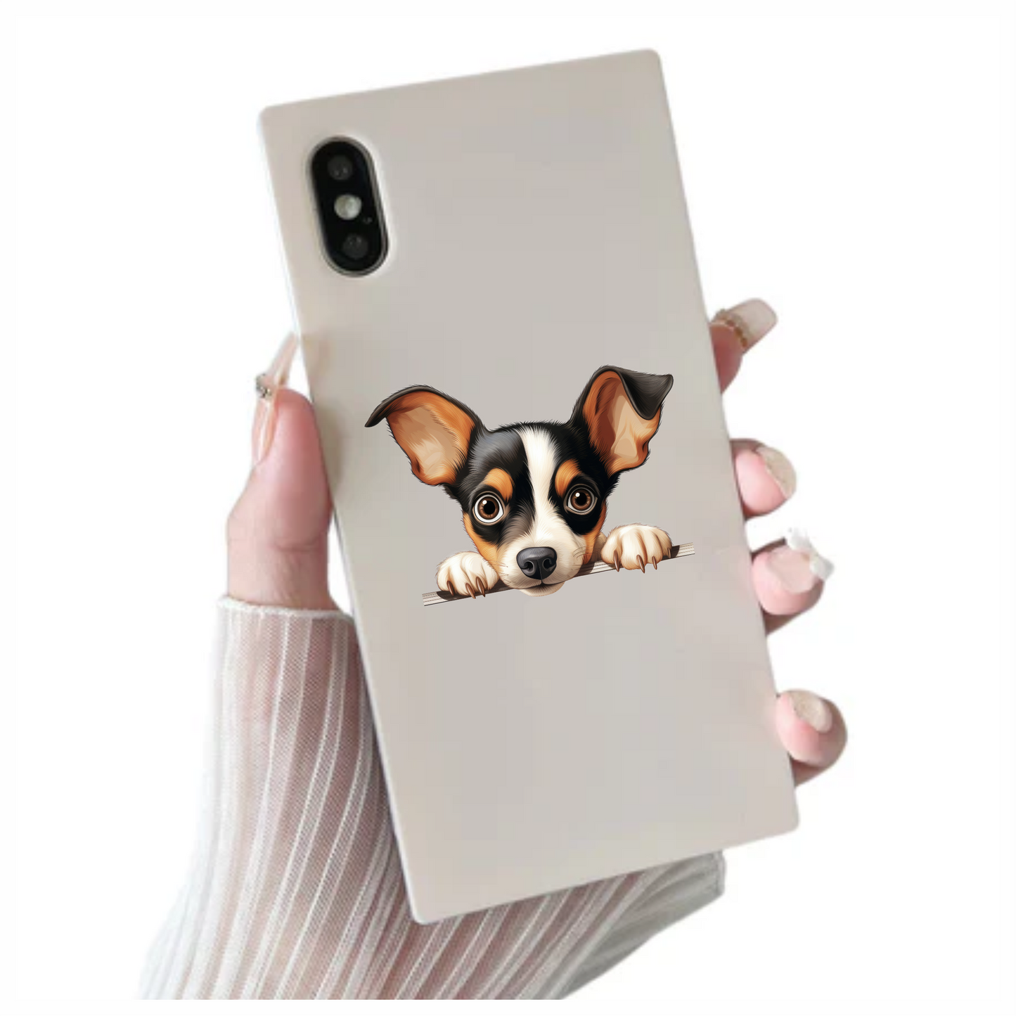 Black White Dog Terrier Cute Vinyl Sticker Decal