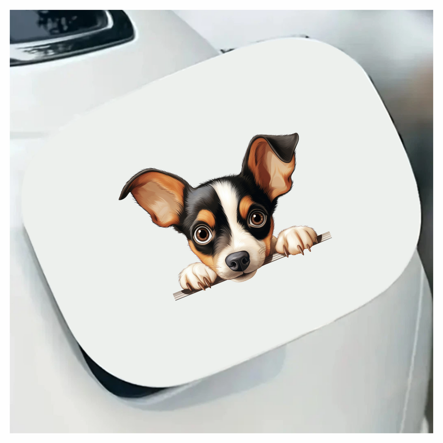 Black White Dog Terrier Cute Vinyl Sticker Decal