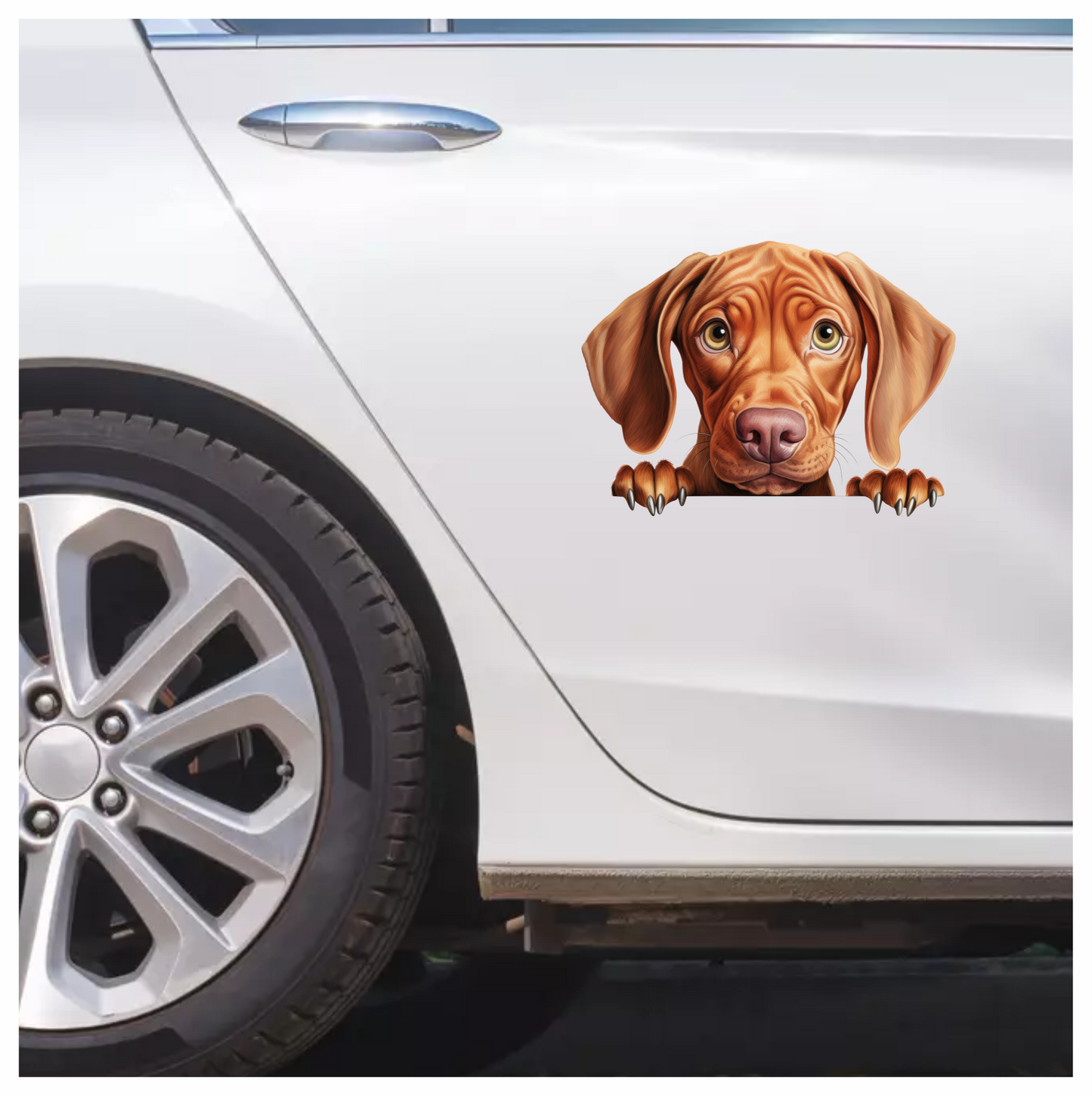 Brown Dog Puppy Sad Eyes Vinyl Sticker Decal