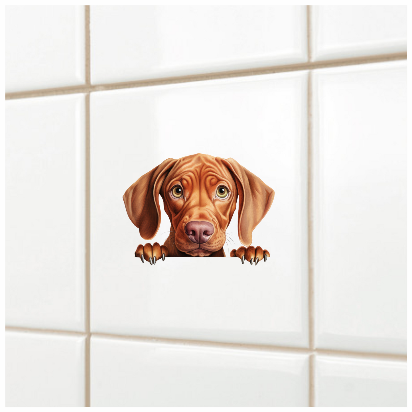 Brown Dog Puppy Sad Eyes Vinyl Sticker Decal