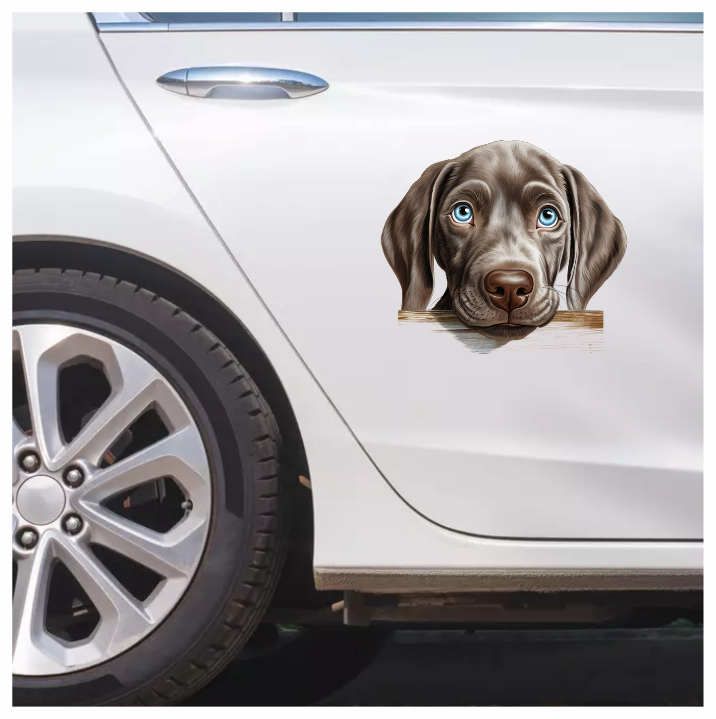 Brown Dog Puppy Labrador Head Vinyl Sticker Decal