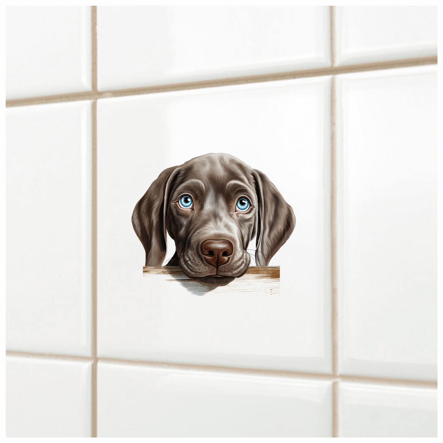 Brown Dog Puppy Labrador Head Vinyl Sticker Decal