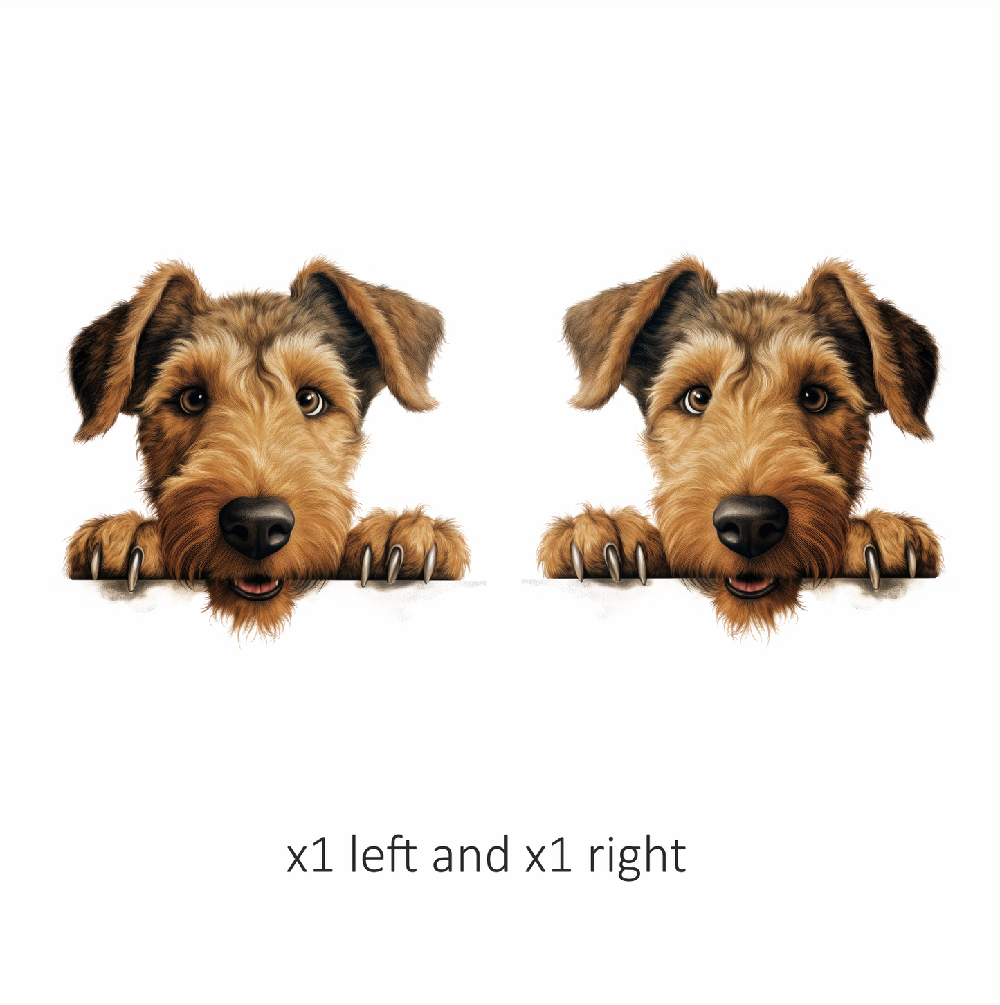 Brown Dog Terrier Cute Face Vinyl Sticker Decal