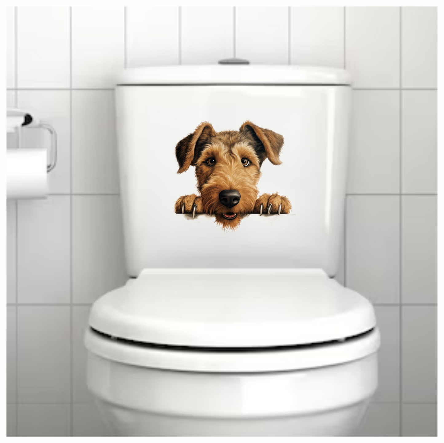 Brown Dog Terrier Cute Face Vinyl Sticker Decal