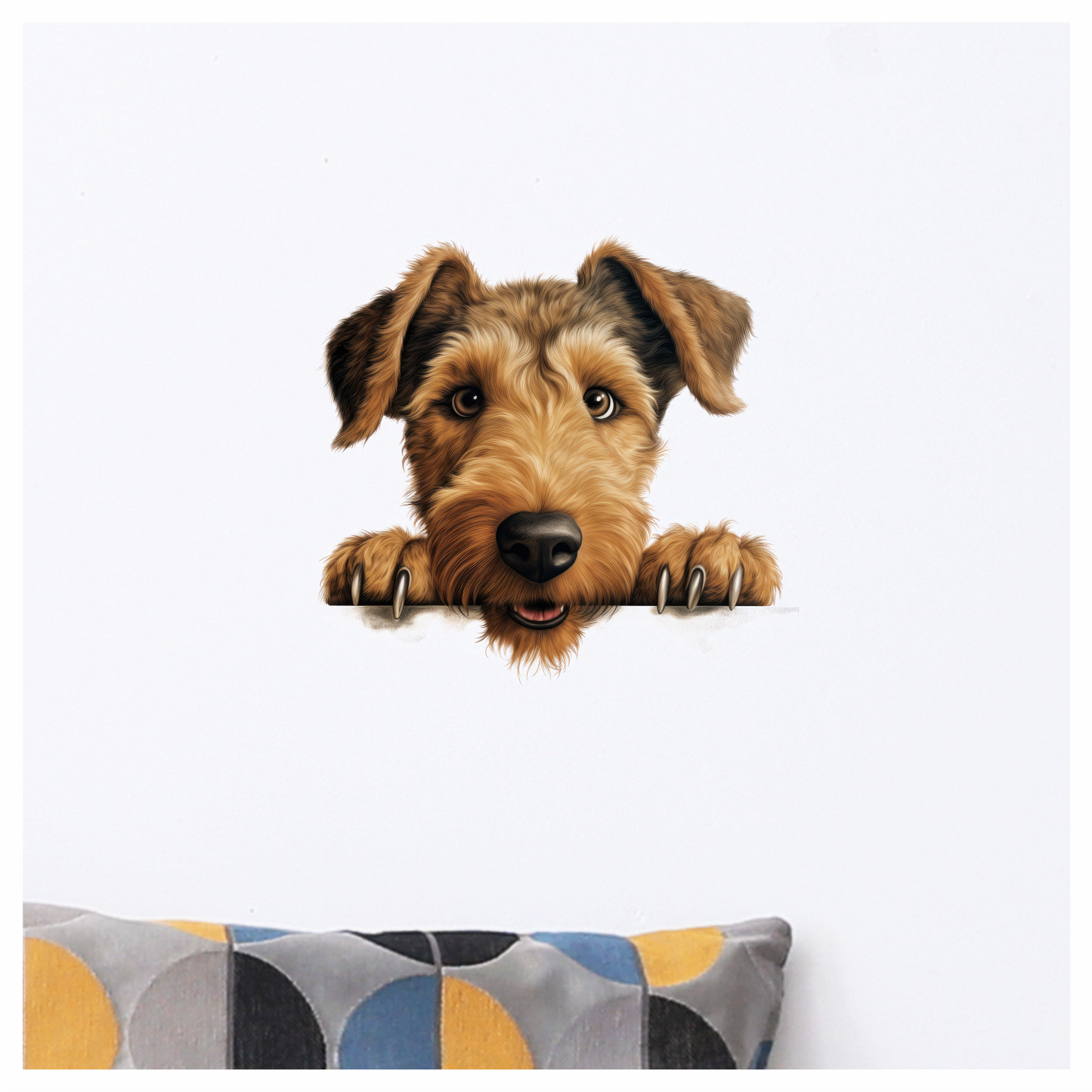 Brown Dog Terrier Cute Face Vinyl Sticker Decal