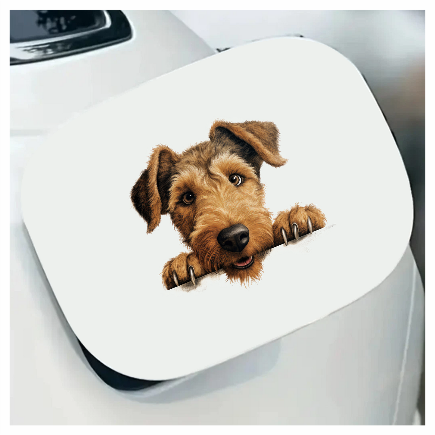 Brown Dog Terrier Cute Face Vinyl Sticker Decal