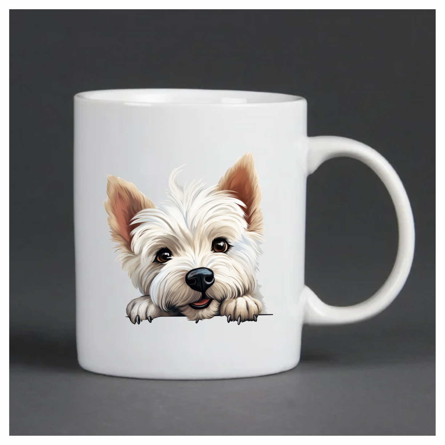 White Dog Westie Cute Face Vinyl Sticker Decal