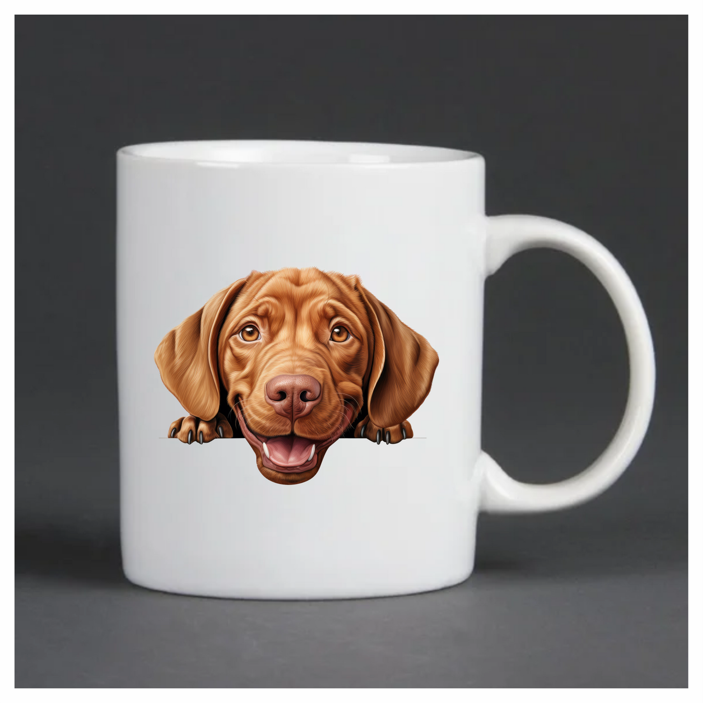 Brown Dog Labrador Smiling Face Vinyl Sticker Decal