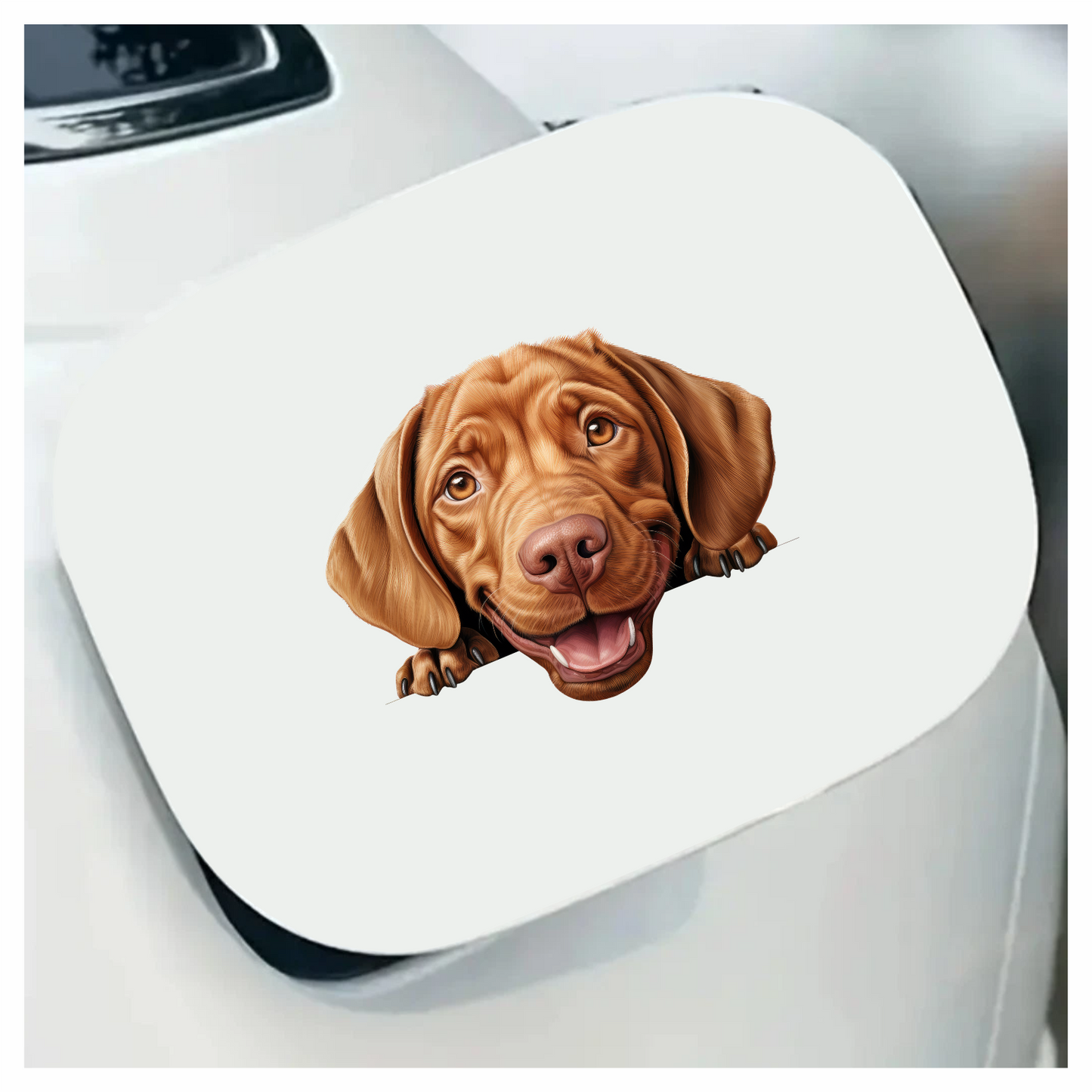 Brown Dog Labrador Smiling Face Vinyl Sticker Decal