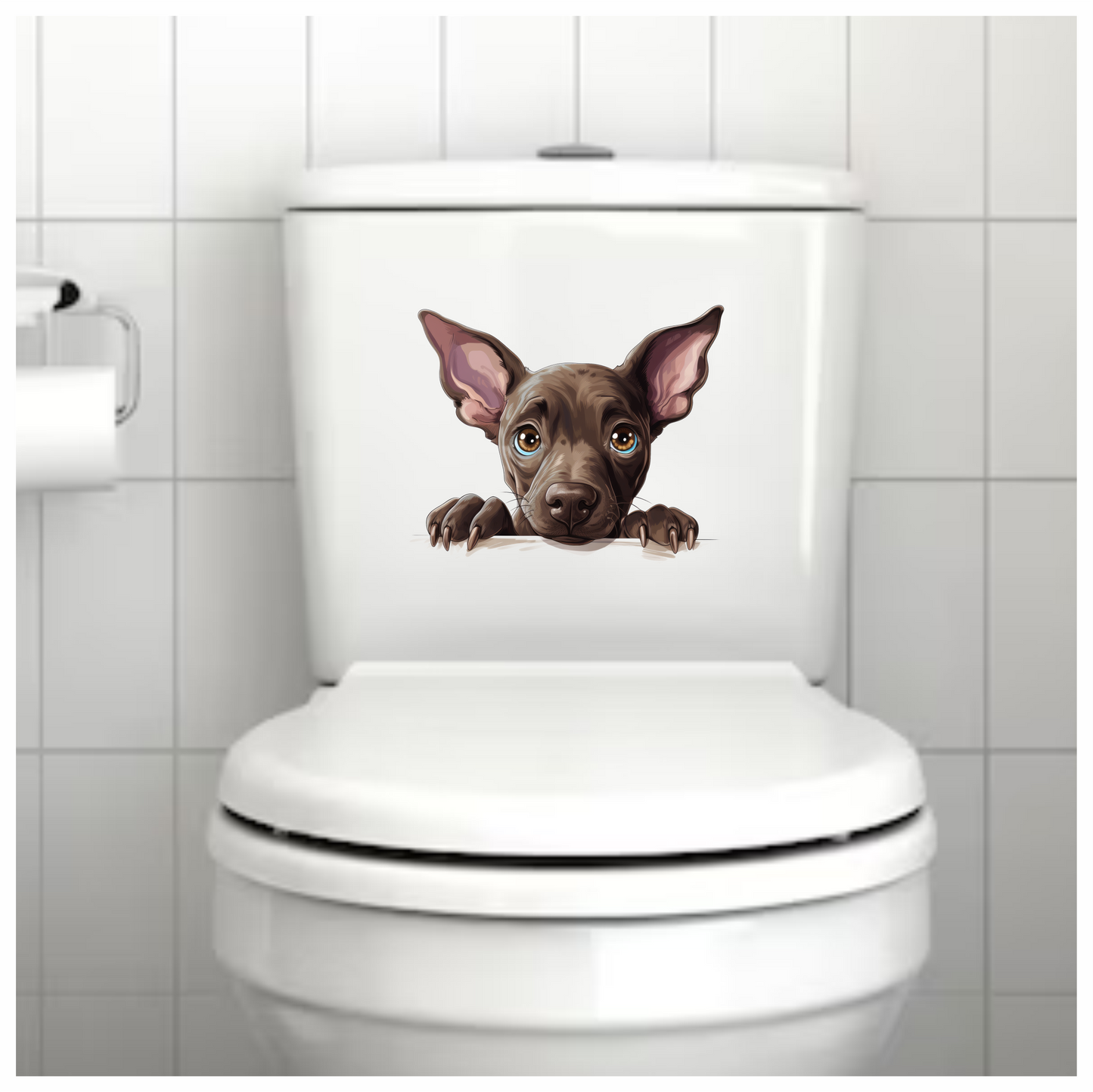 Brown Dog Puppy Big Ears Vinyl Sticker Decal