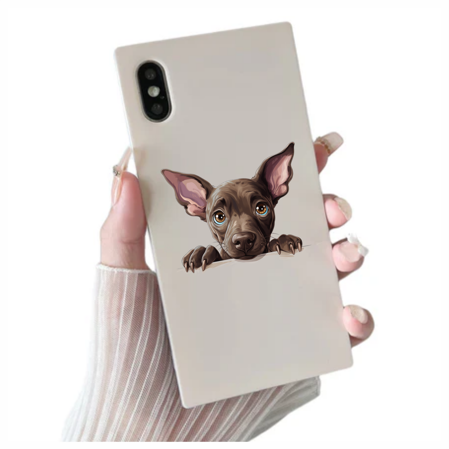 Brown Dog Puppy Big Ears Vinyl Sticker Decal