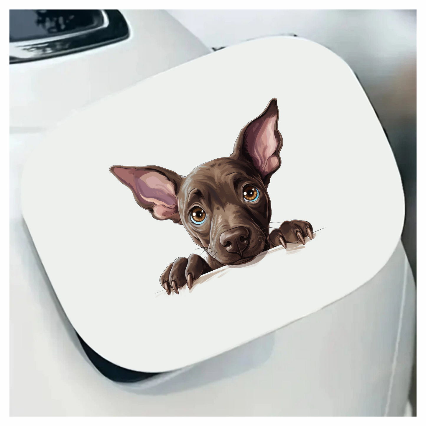 Brown Dog Puppy Big Ears Vinyl Sticker Decal