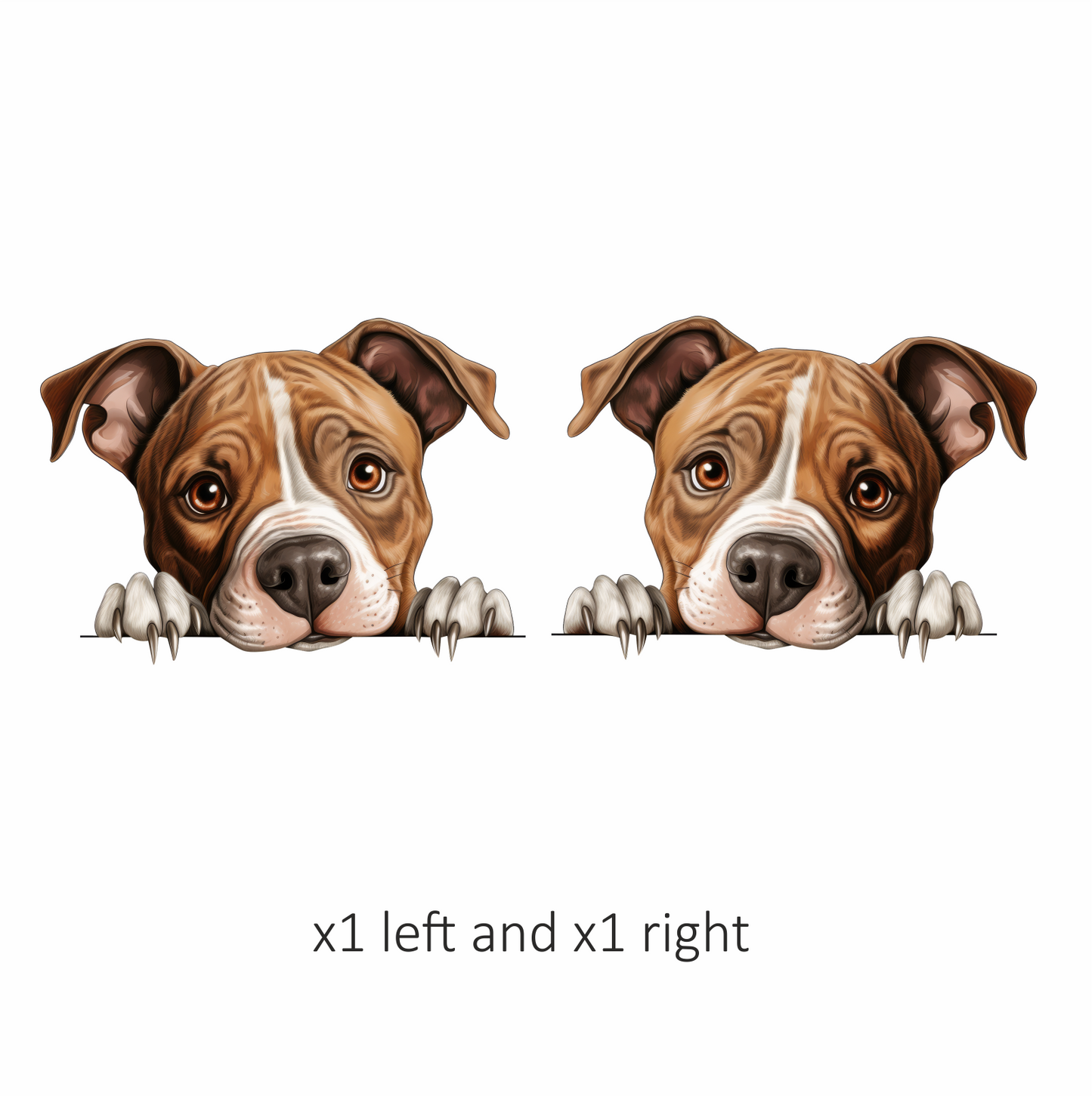 Brown Dog Bulldog Face Close Up Vinyl Sticker Decal