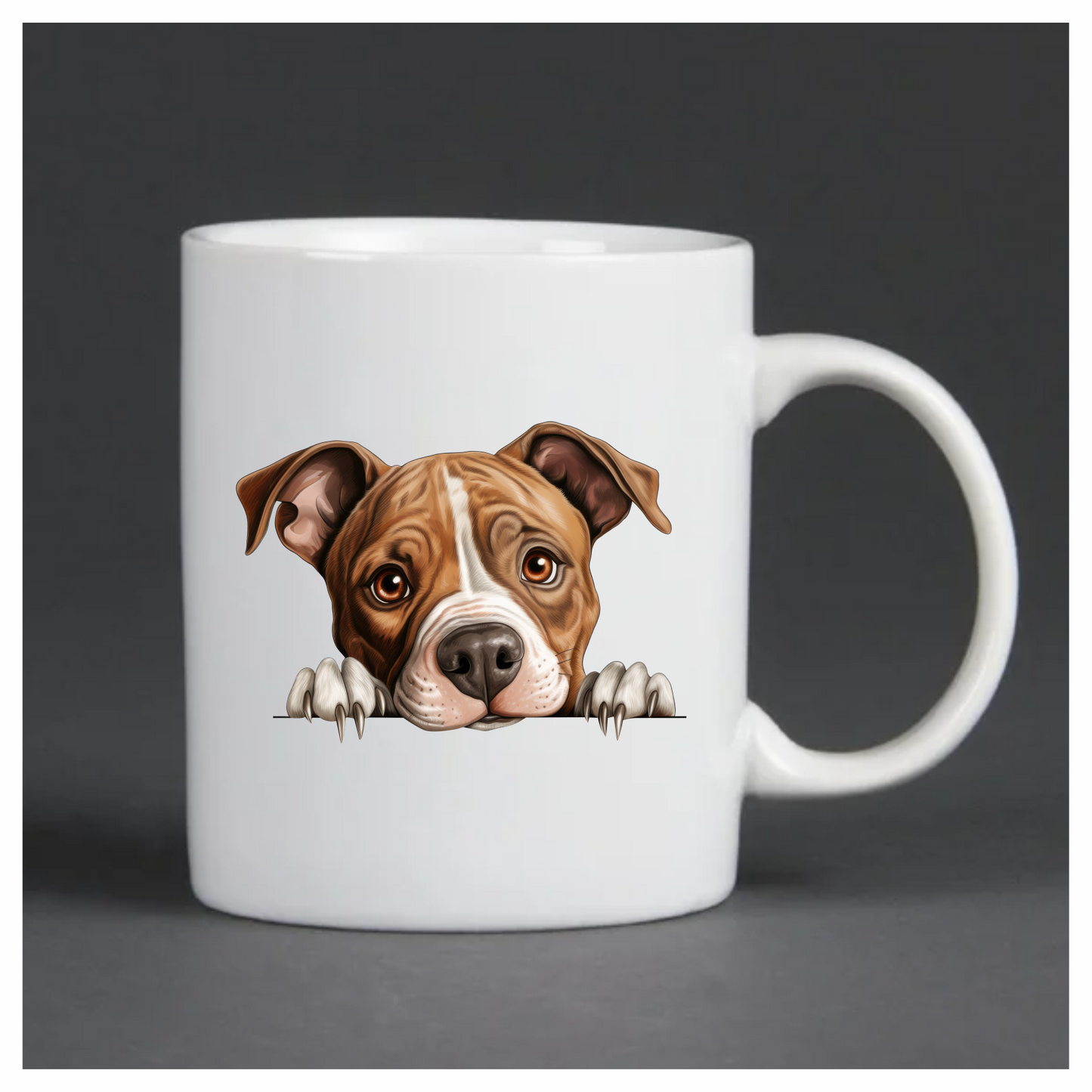 Brown Dog Bulldog Face Close Up Vinyl Sticker Decal