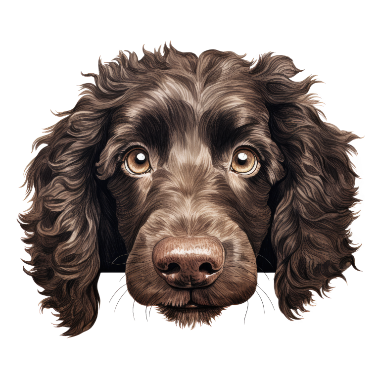 Brown Dog Spaniel Head Portrait Vinyl Sticker Decal