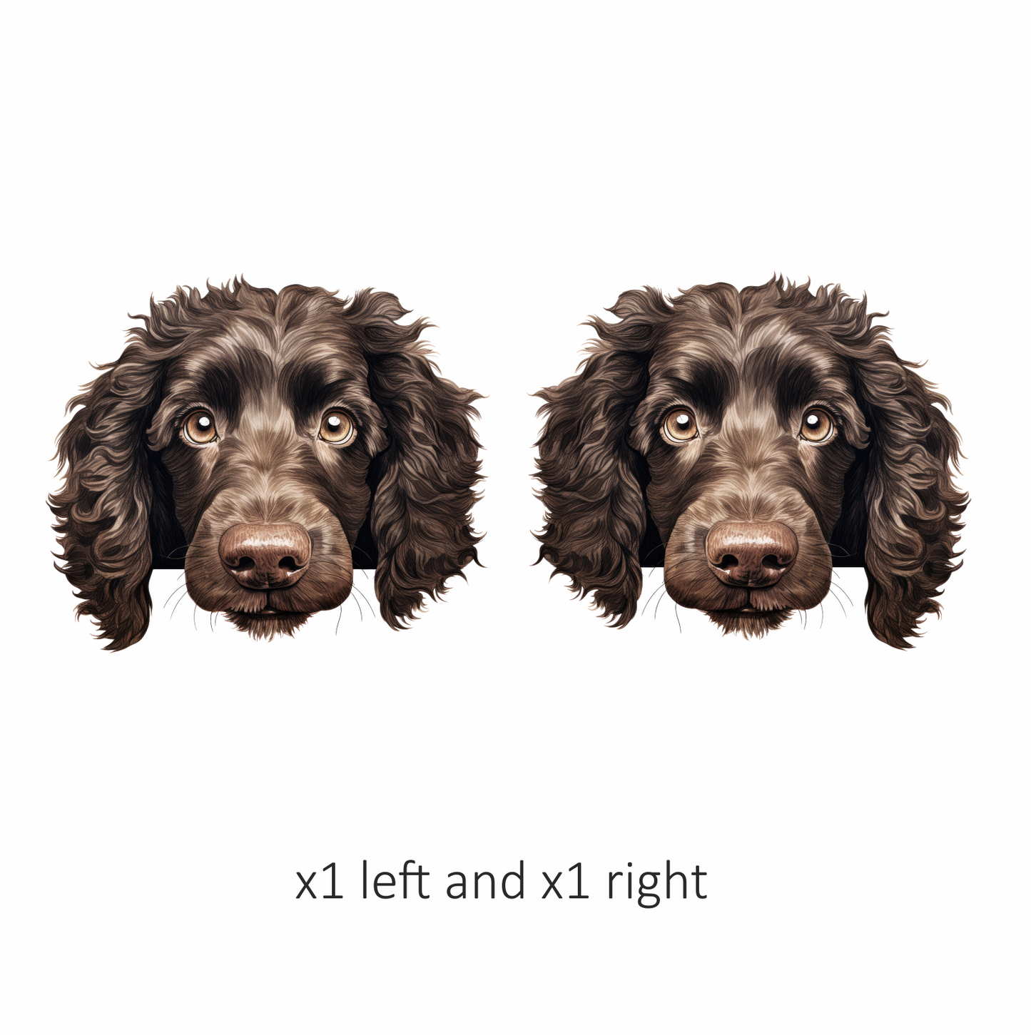 Brown Dog Spaniel Head Portrait Vinyl Sticker Decal