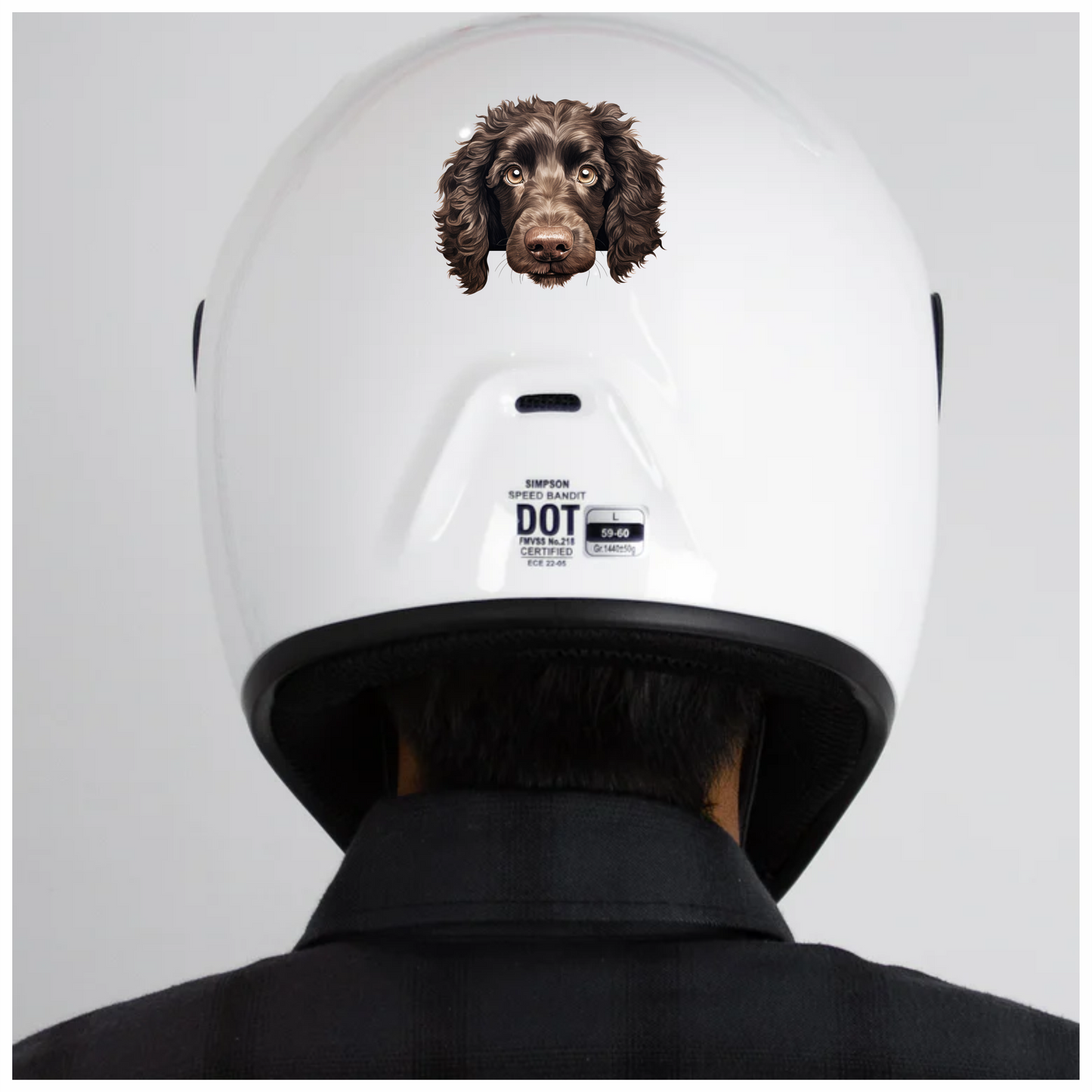 Brown Dog Spaniel Head Portrait Vinyl Sticker Decal