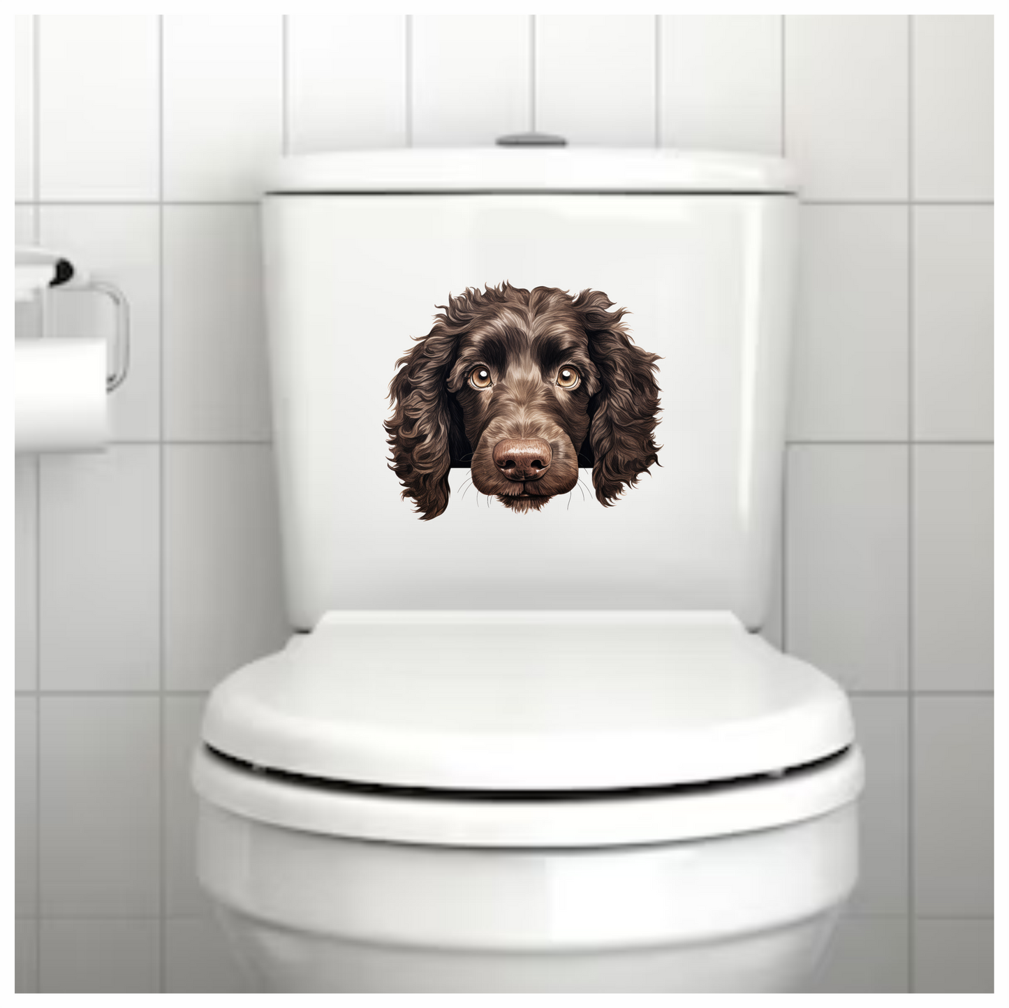 Brown Dog Spaniel Head Portrait Vinyl Sticker Decal