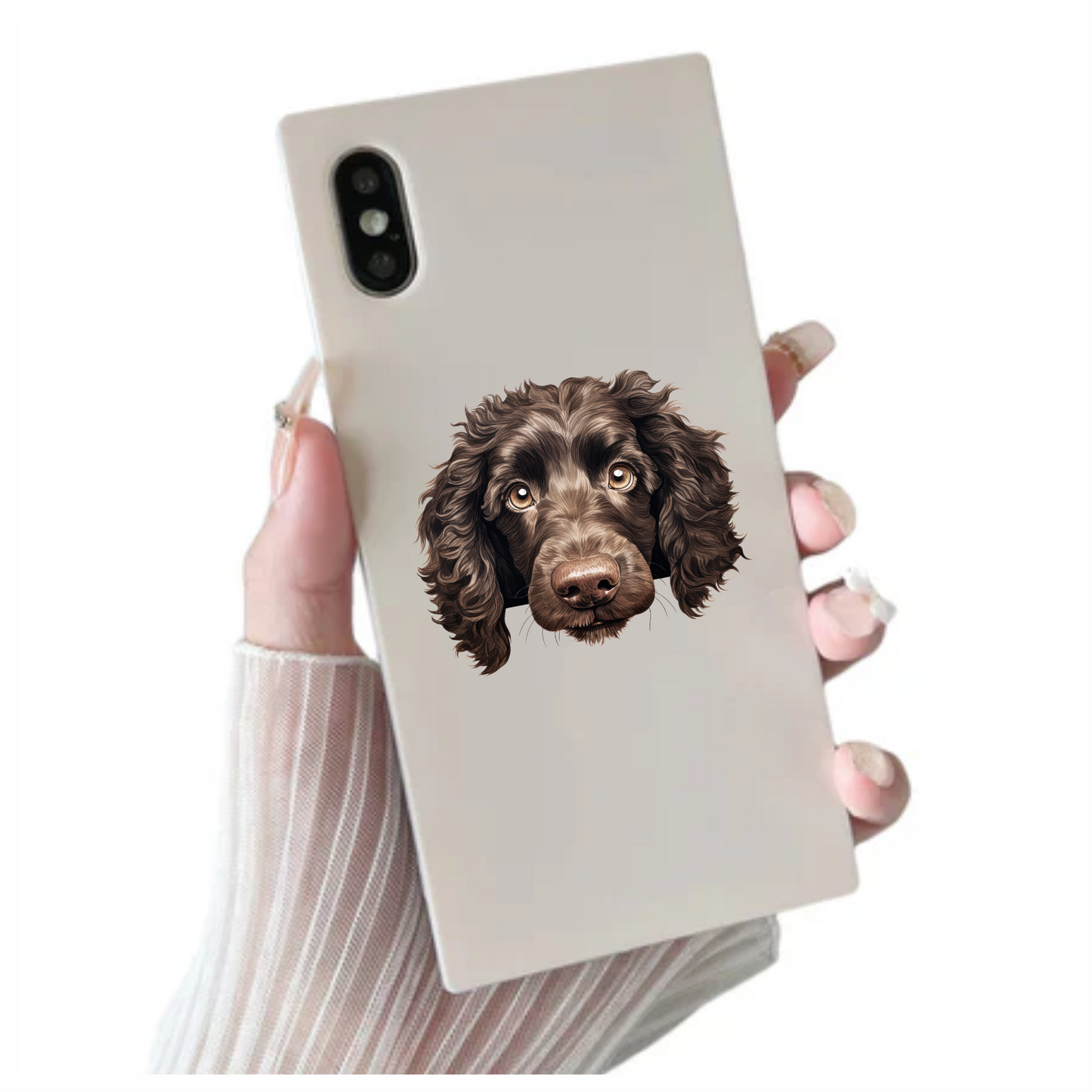 Brown Dog Spaniel Head Portrait Vinyl Sticker Decal