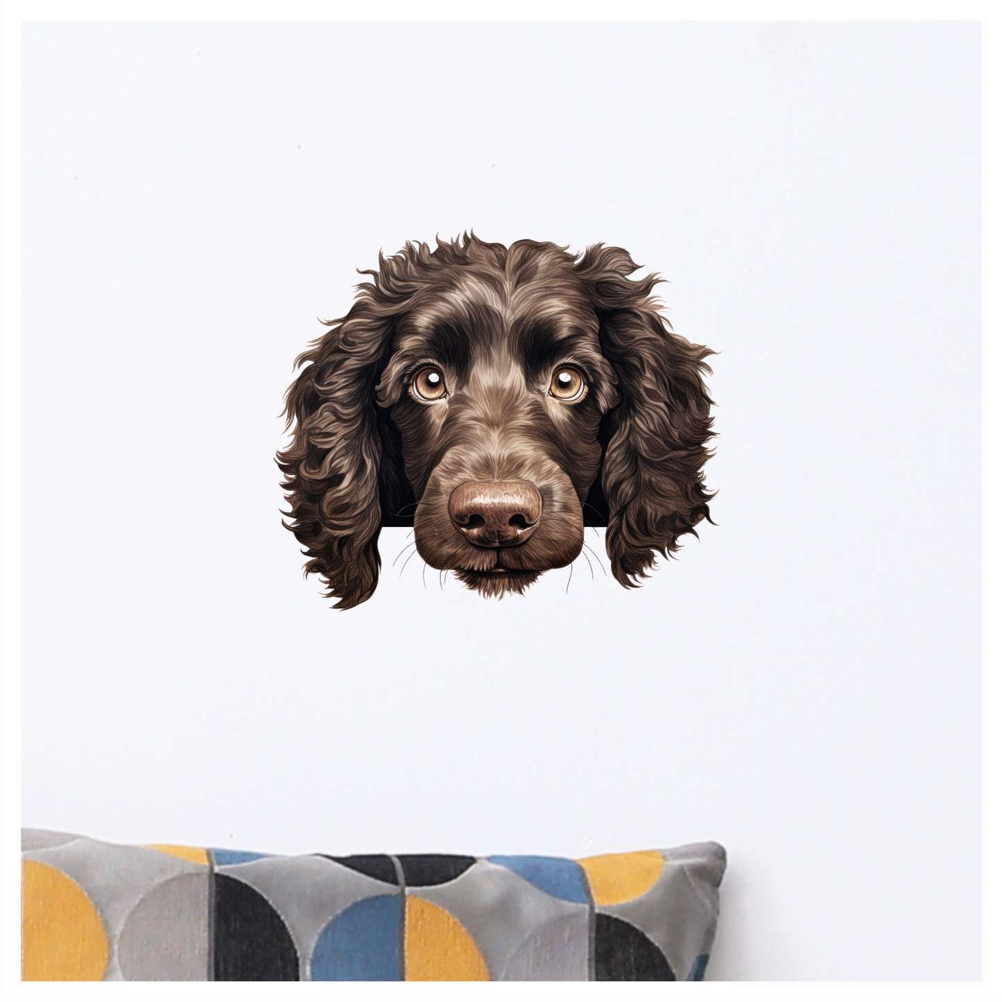 Brown Dog Spaniel Head Portrait Vinyl Sticker Decal