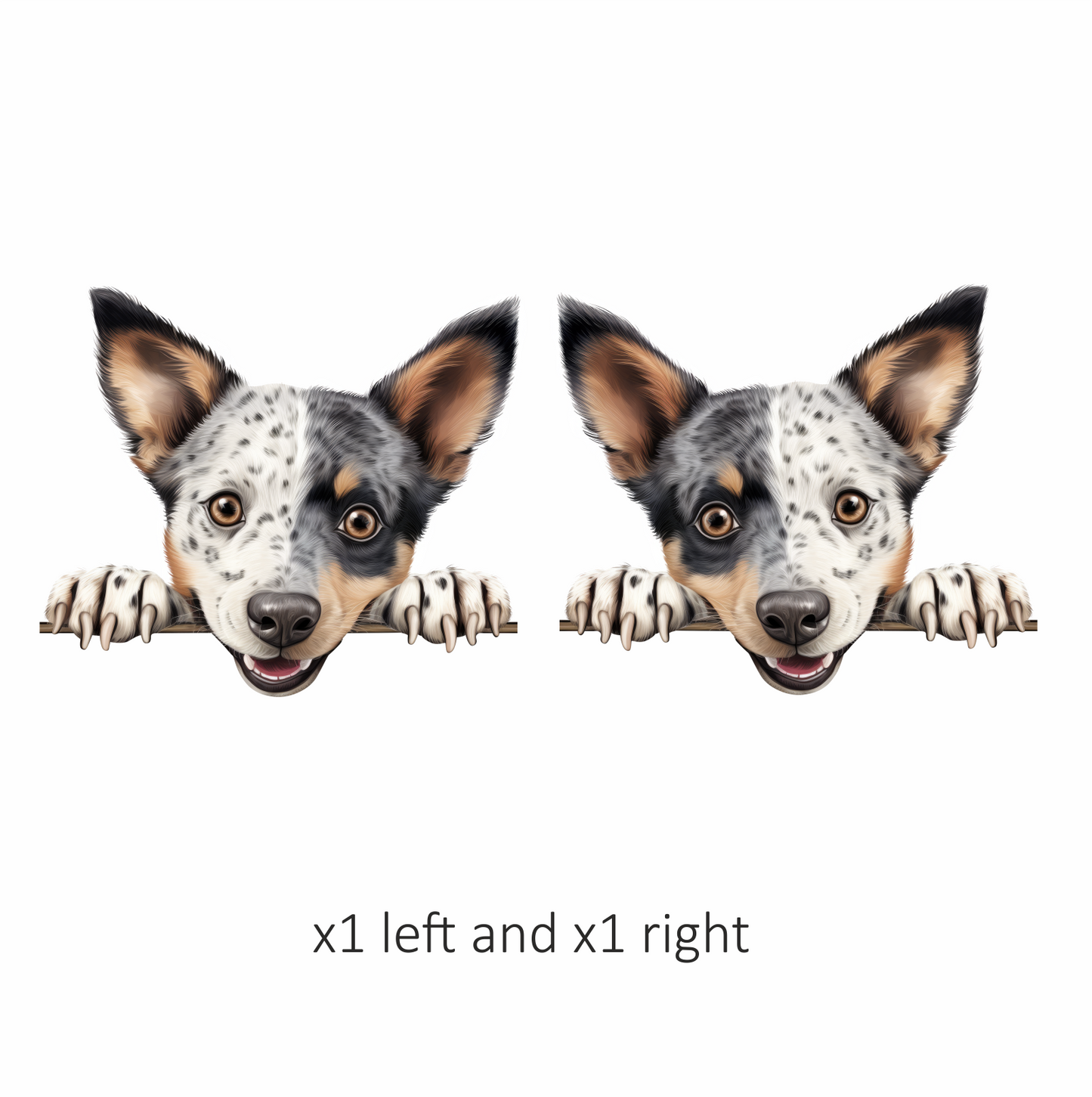 Black White Dog Cattle Blue Vinyl Sticker Decal