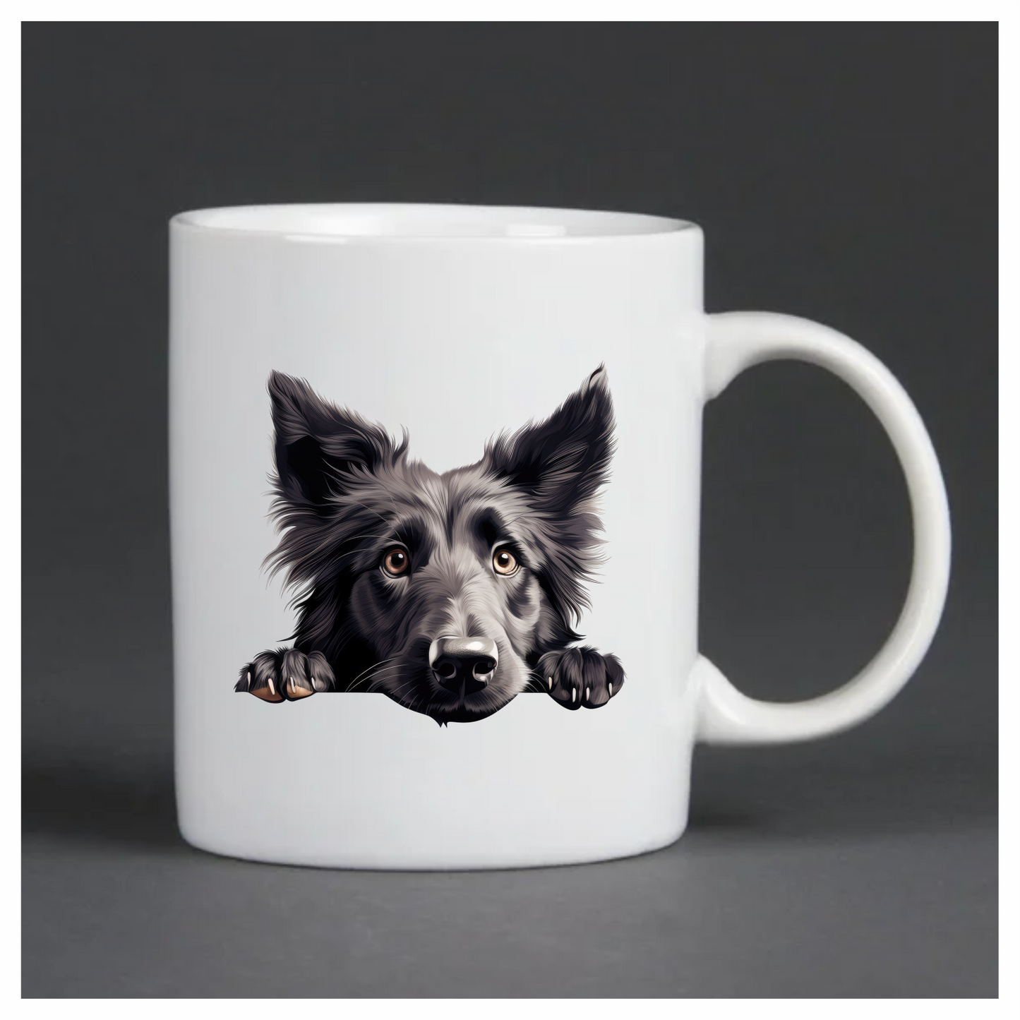 Black Dog Border Collie Face Vinyl Sticker Decal