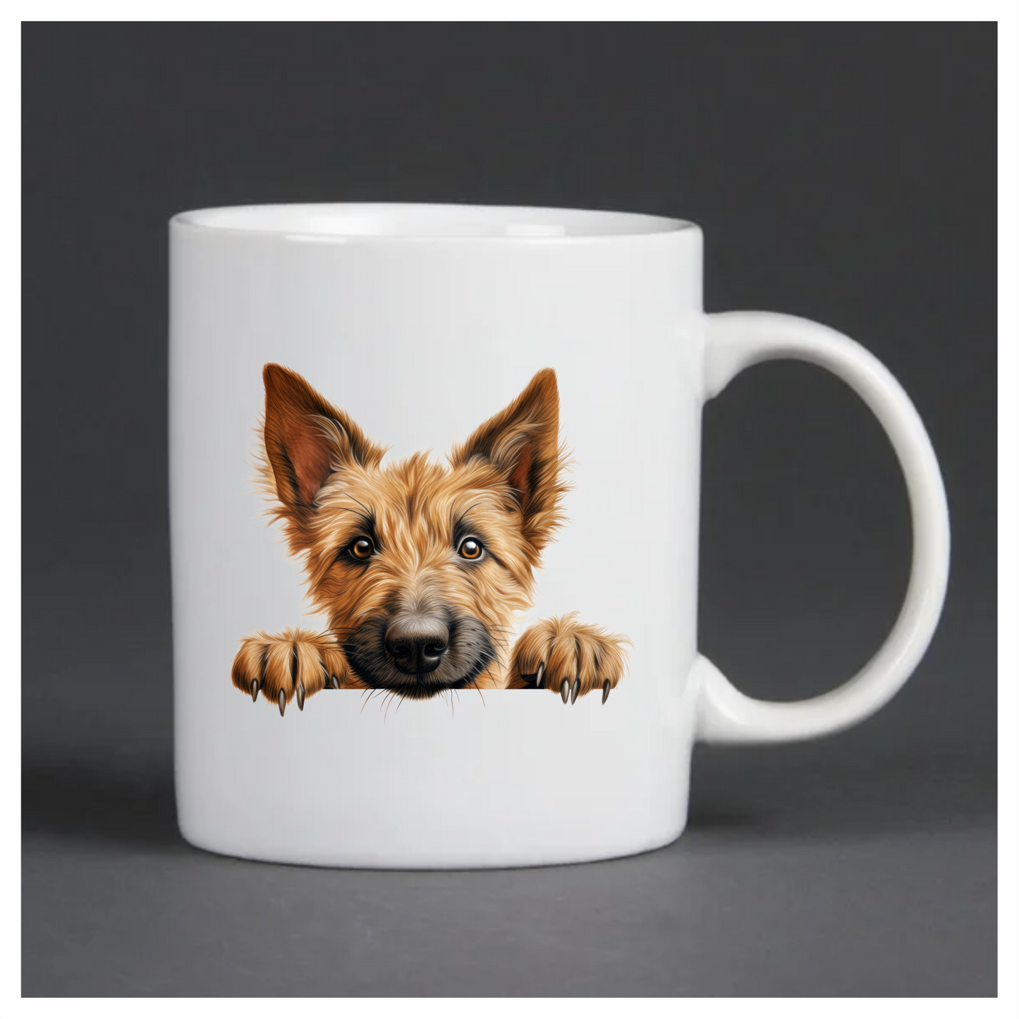 Brown Dog Terrier Face Paws Vinyl Sticker Decal