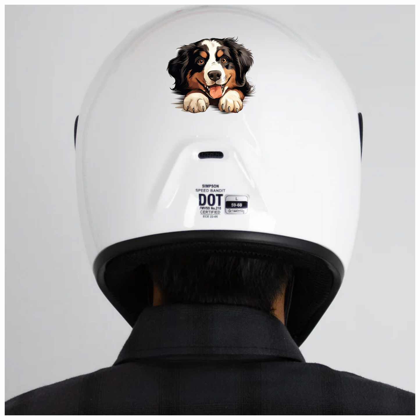 Black Brown White Dog Bernese Vinyl Sticker Decal