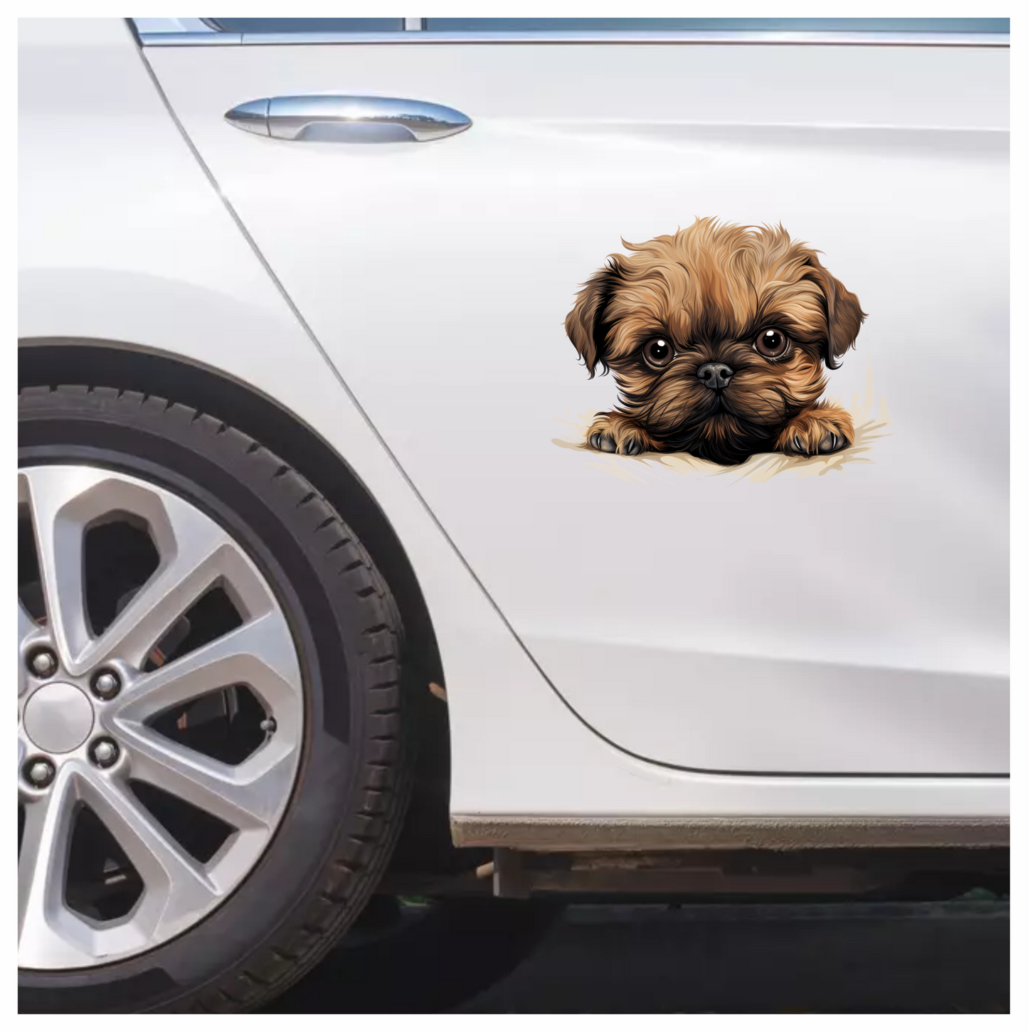 Brown Puppy Cute Dog Breed Vinyl Sticker Decal