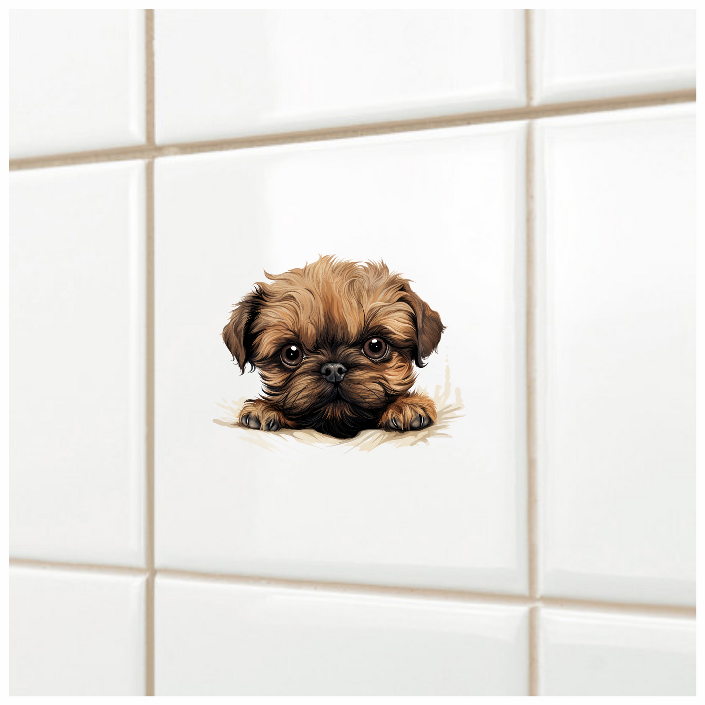 Brown Puppy Cute Dog Breed Vinyl Sticker Decal