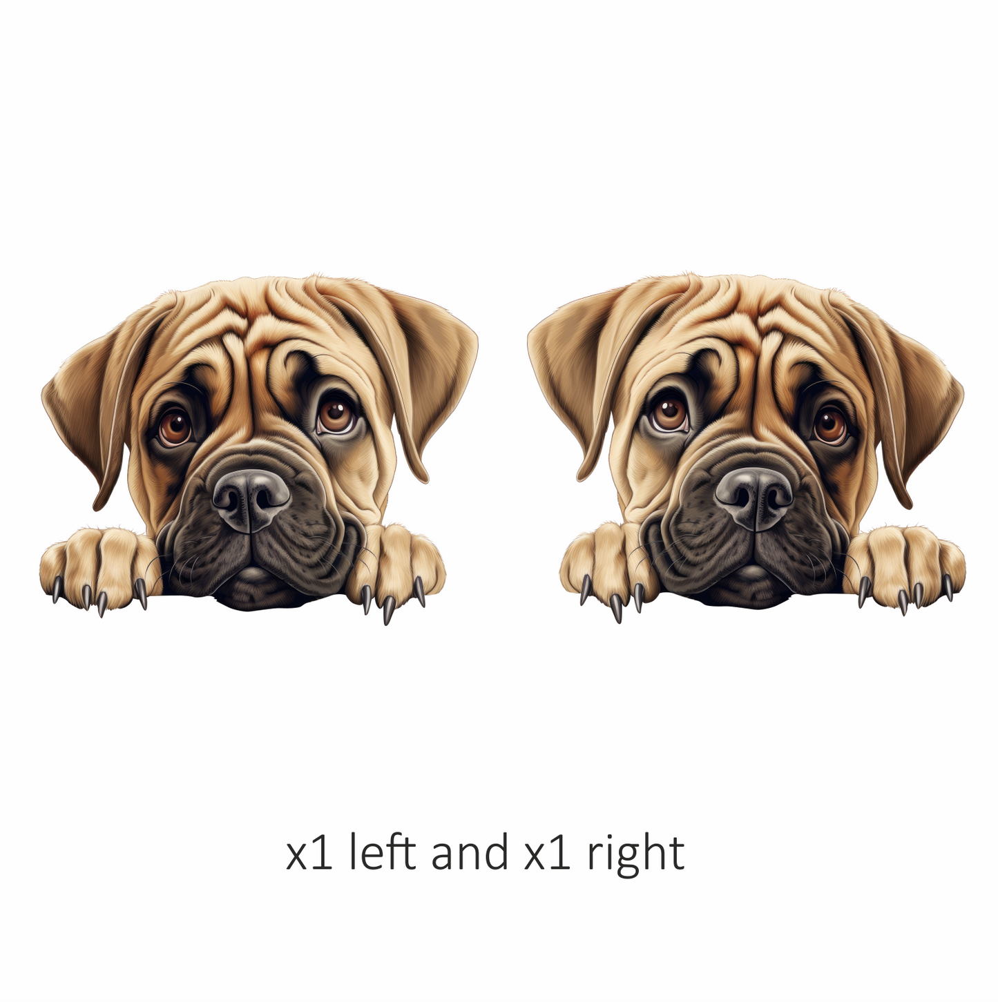 Brown Puppy Dog Mastiff Cute Vinyl Sticker Decal
