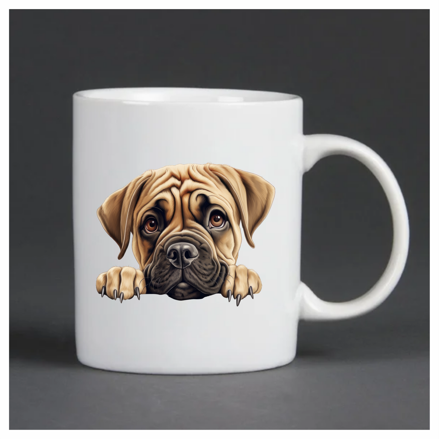 Brown Puppy Dog Mastiff Cute Vinyl Sticker Decal