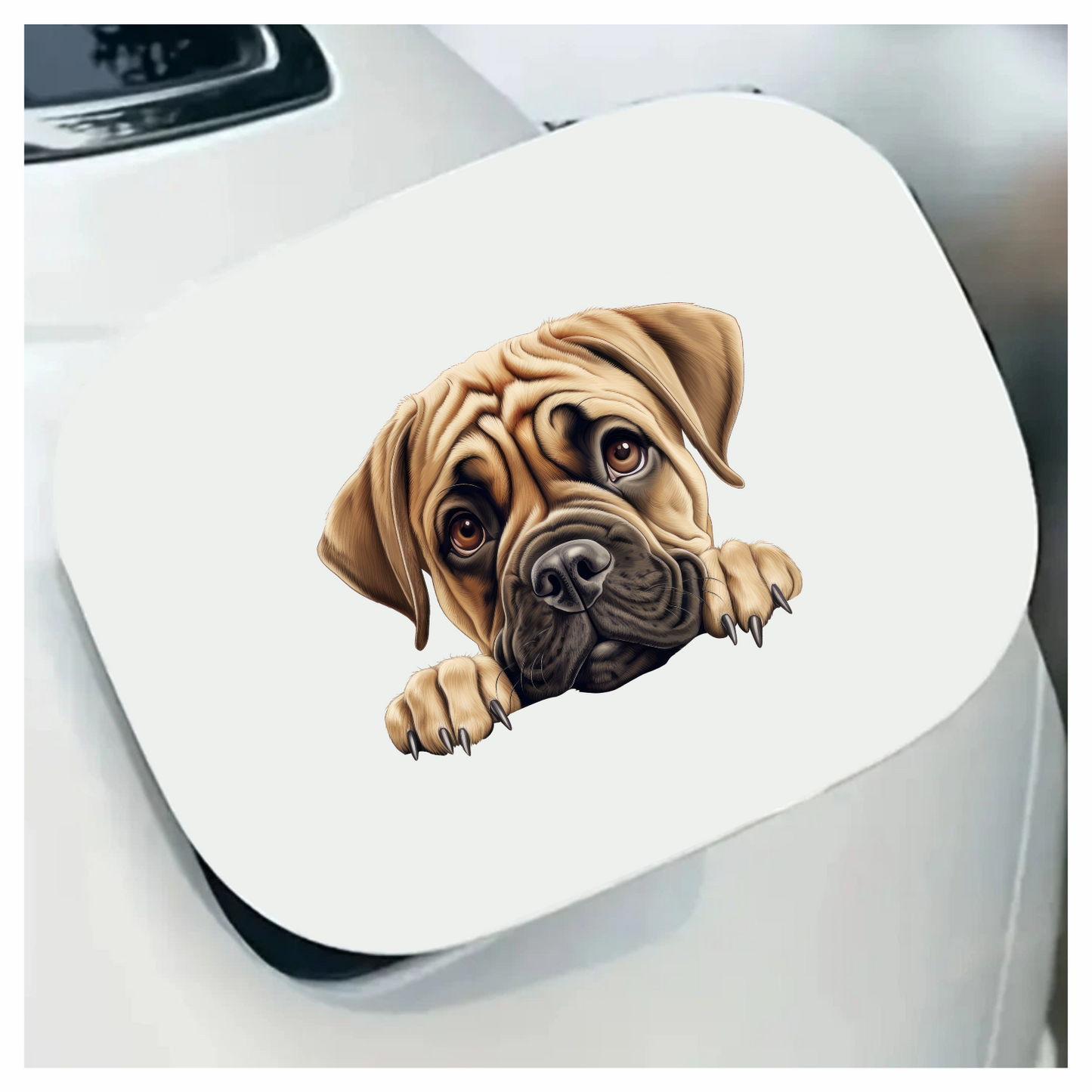 Brown Puppy Dog Mastiff Cute Vinyl Sticker Decal