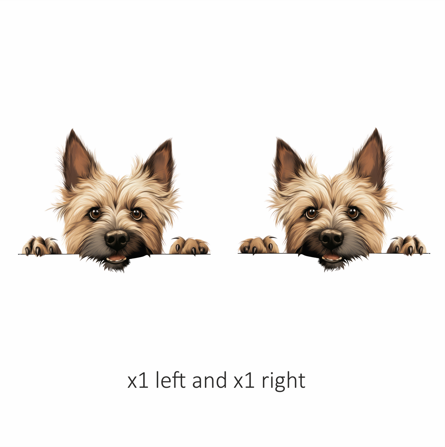 Brown Dog Terrier Face Peek Vinyl Sticker Decal