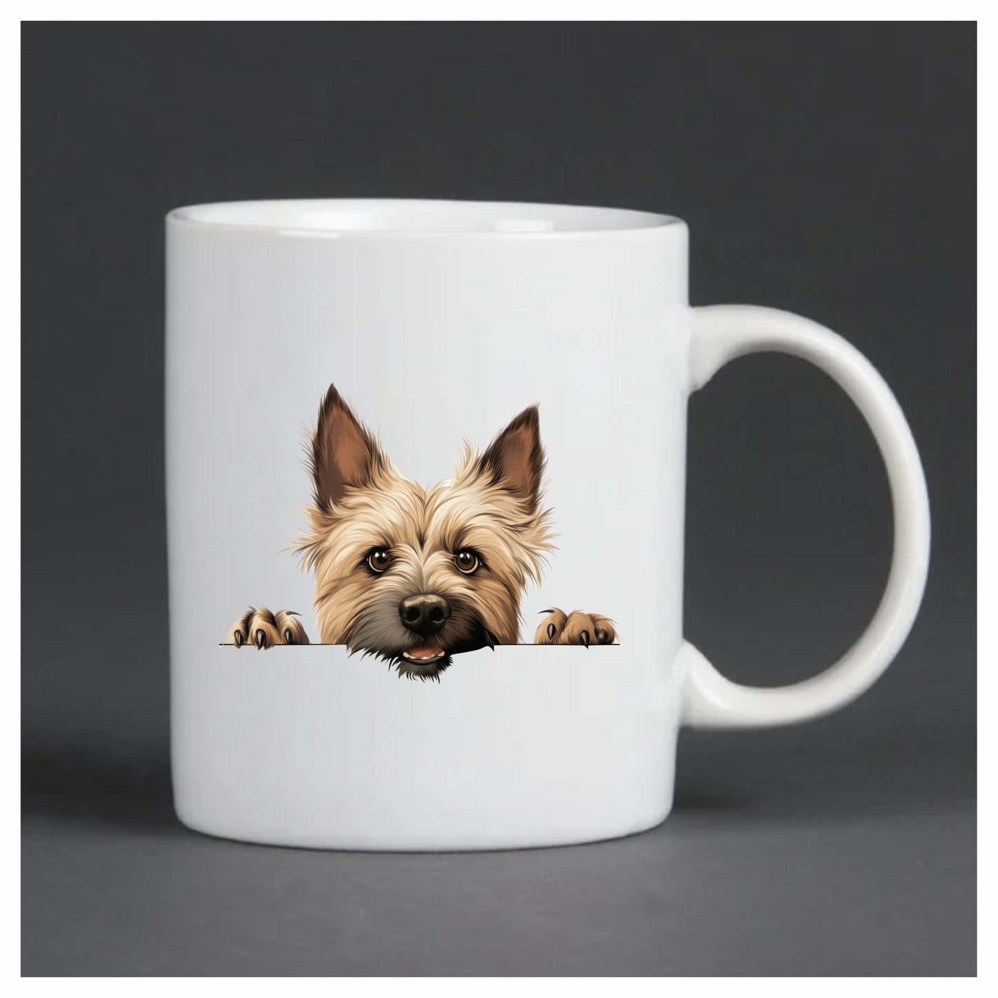 Brown Dog Terrier Face Peek Vinyl Sticker Decal