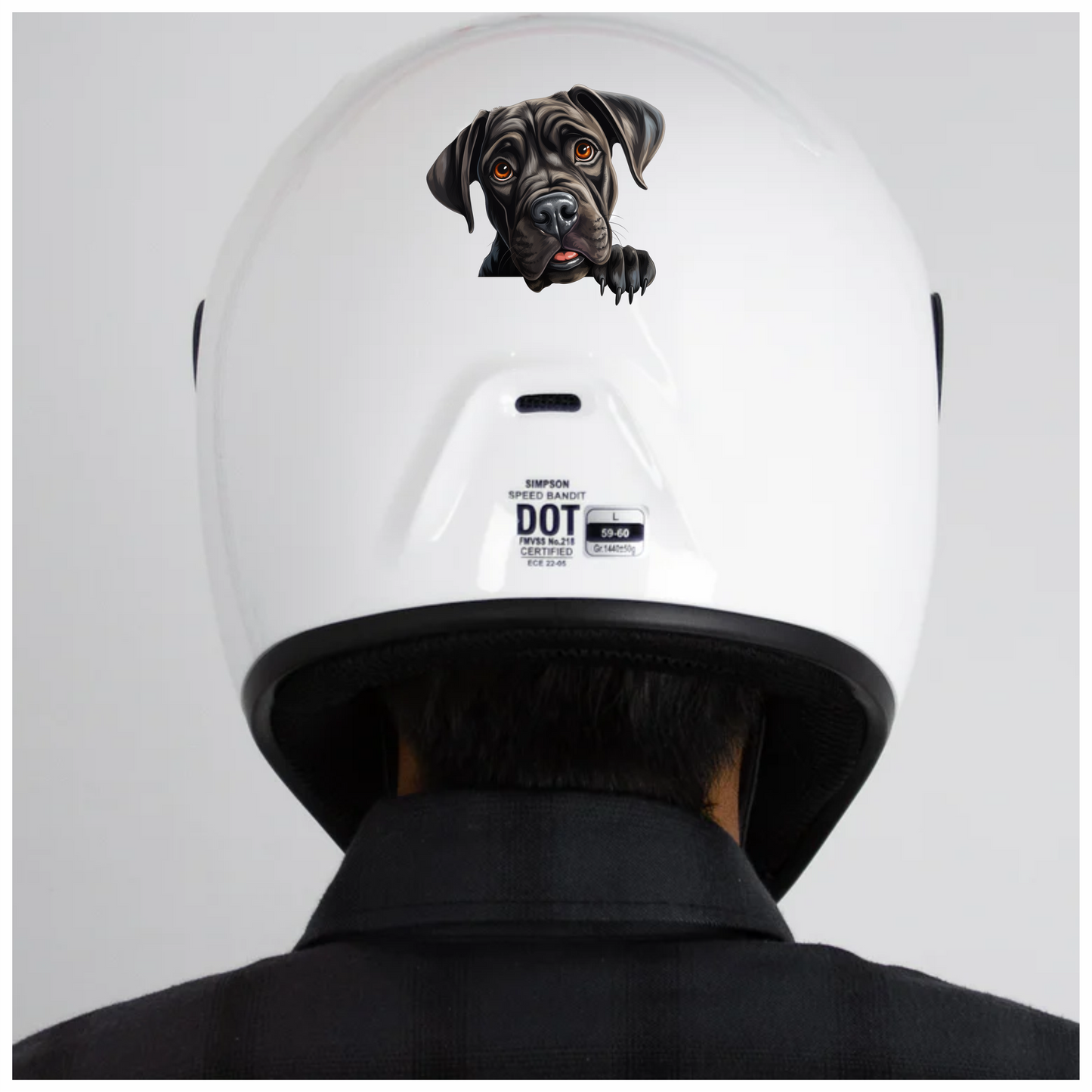 Black Dog Puppy Mastiff Cute Vinyl Sticker Decal