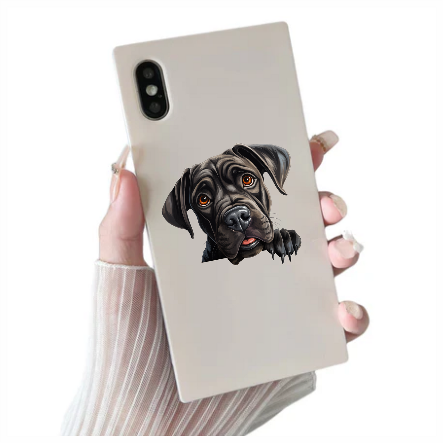 Black Dog Puppy Mastiff Cute Vinyl Sticker Decal