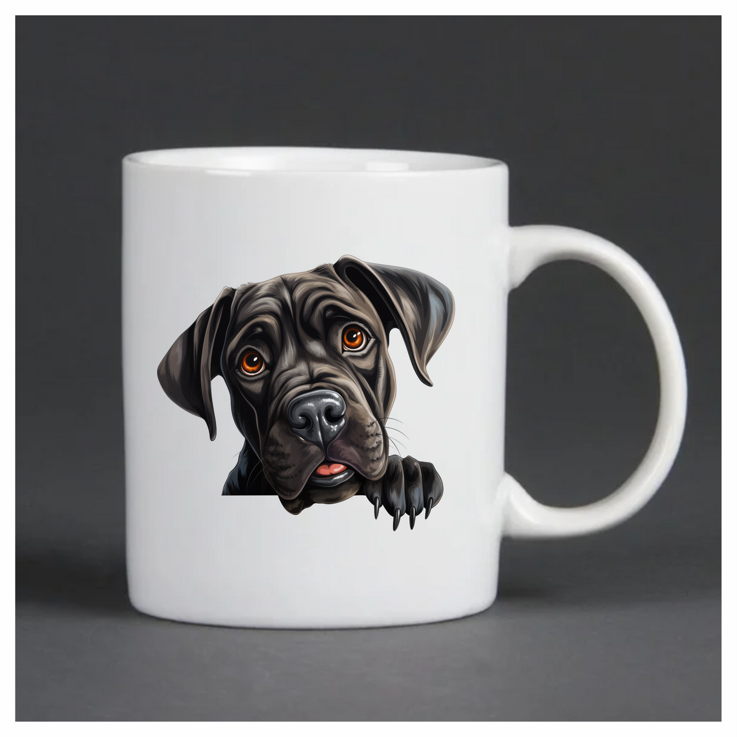 Black Dog Puppy Mastiff Cute Vinyl Sticker Decal