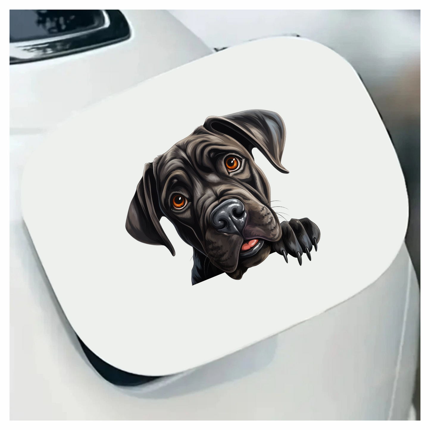 Black Dog Puppy Mastiff Cute Vinyl Sticker Decal